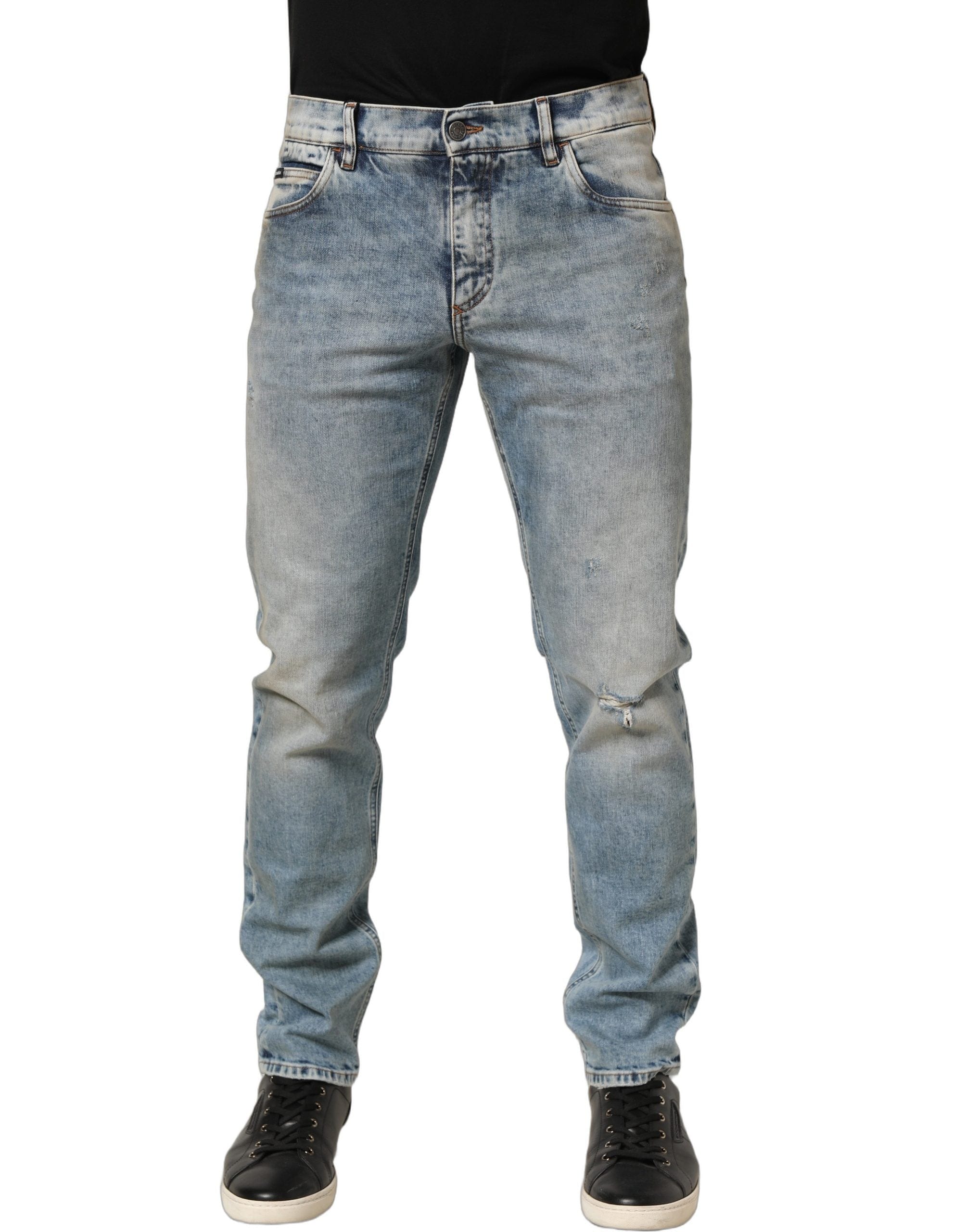 Dolce & Gabbana Washed Mid Waist Straight Men Men's Jeans