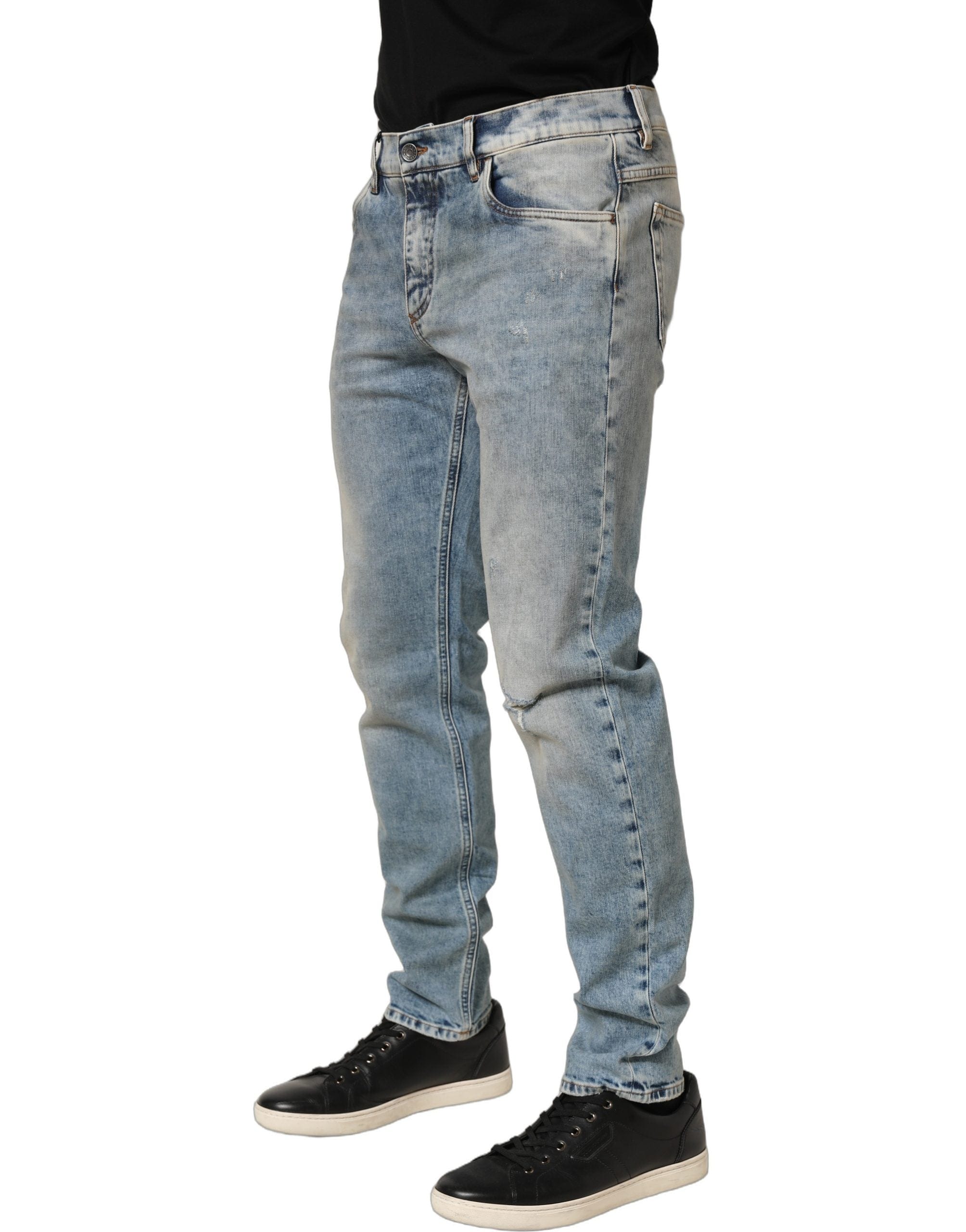 Dolce & Gabbana Washed Mid Waist Straight Men Men's Jeans