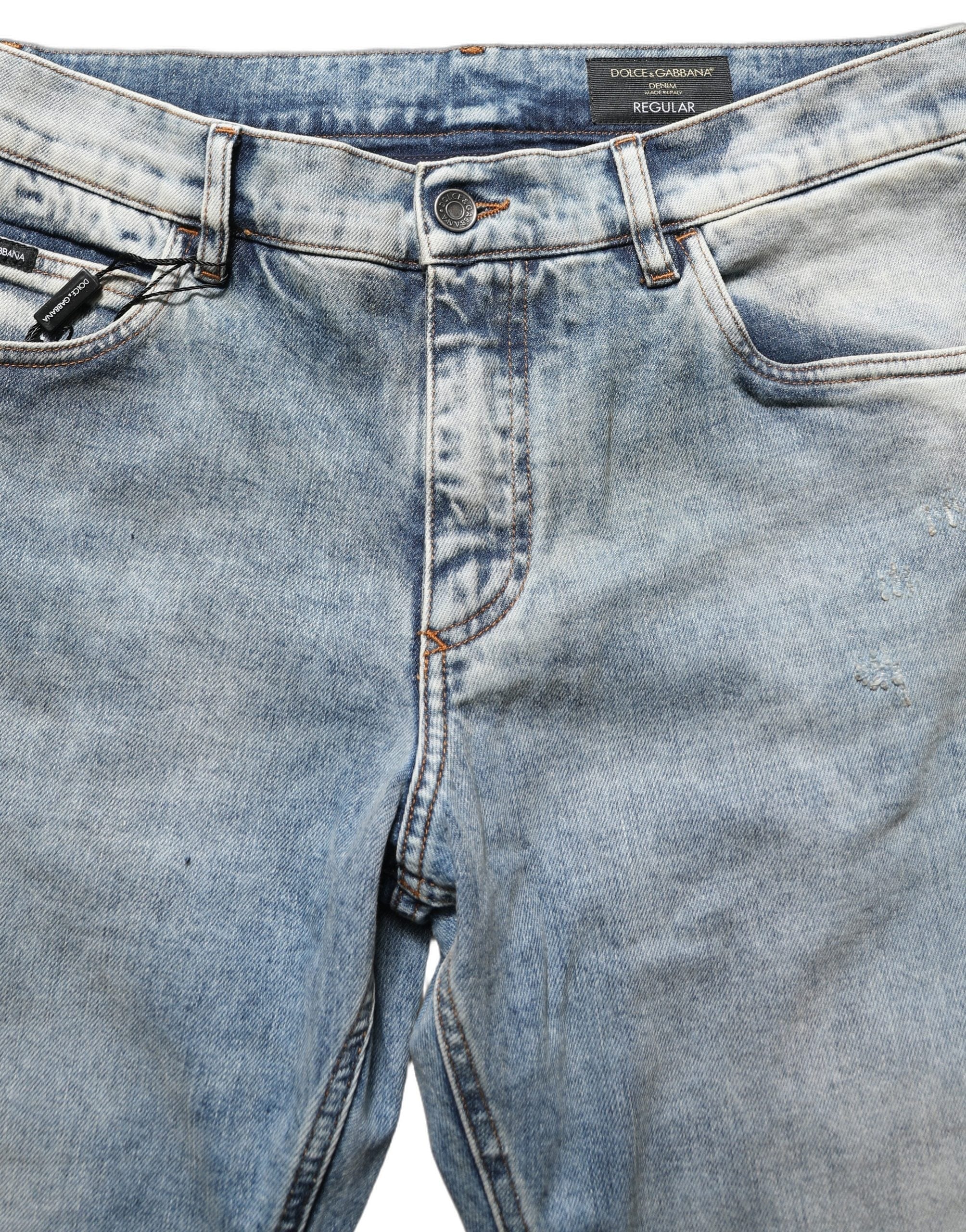 Dolce & Gabbana Washed Mid Waist Straight Men Men's Jeans