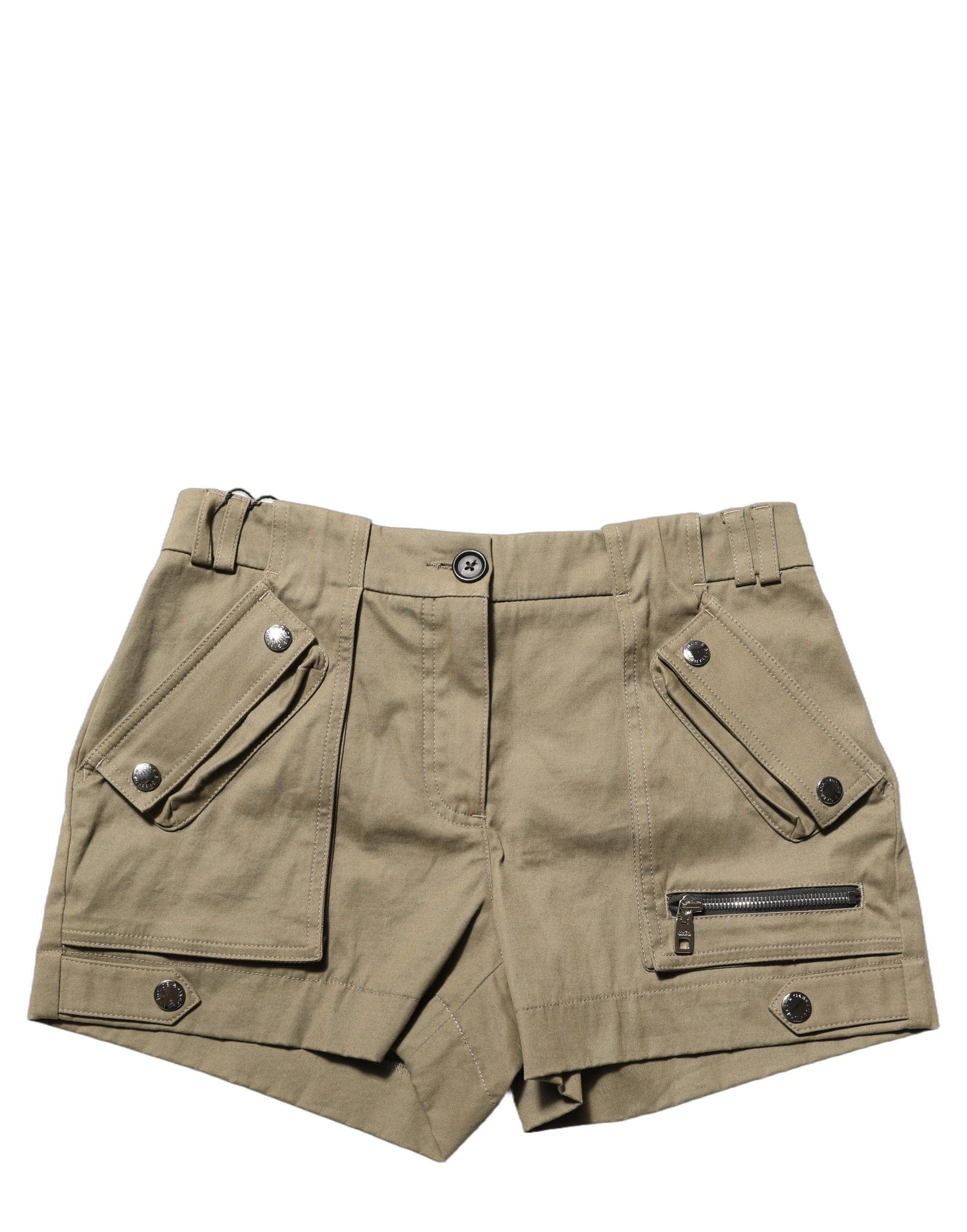 Dolce & Gabbana Cotton Mid Rise Cargo Hot Pants Women's Shorts