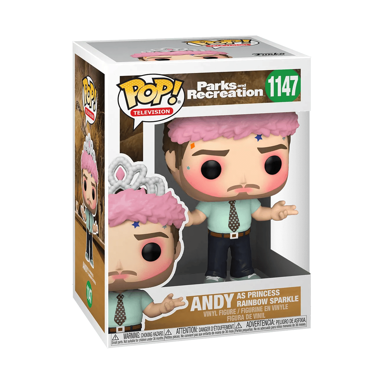 Funko Parks and Recreation - Andy Princess Rainbow Sparkle Pop! Vinyl