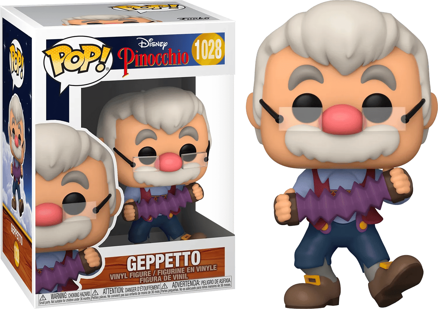 Funko Pinocchio - Gepetto with Accordion 80th Anniversary Pop! Vinyl