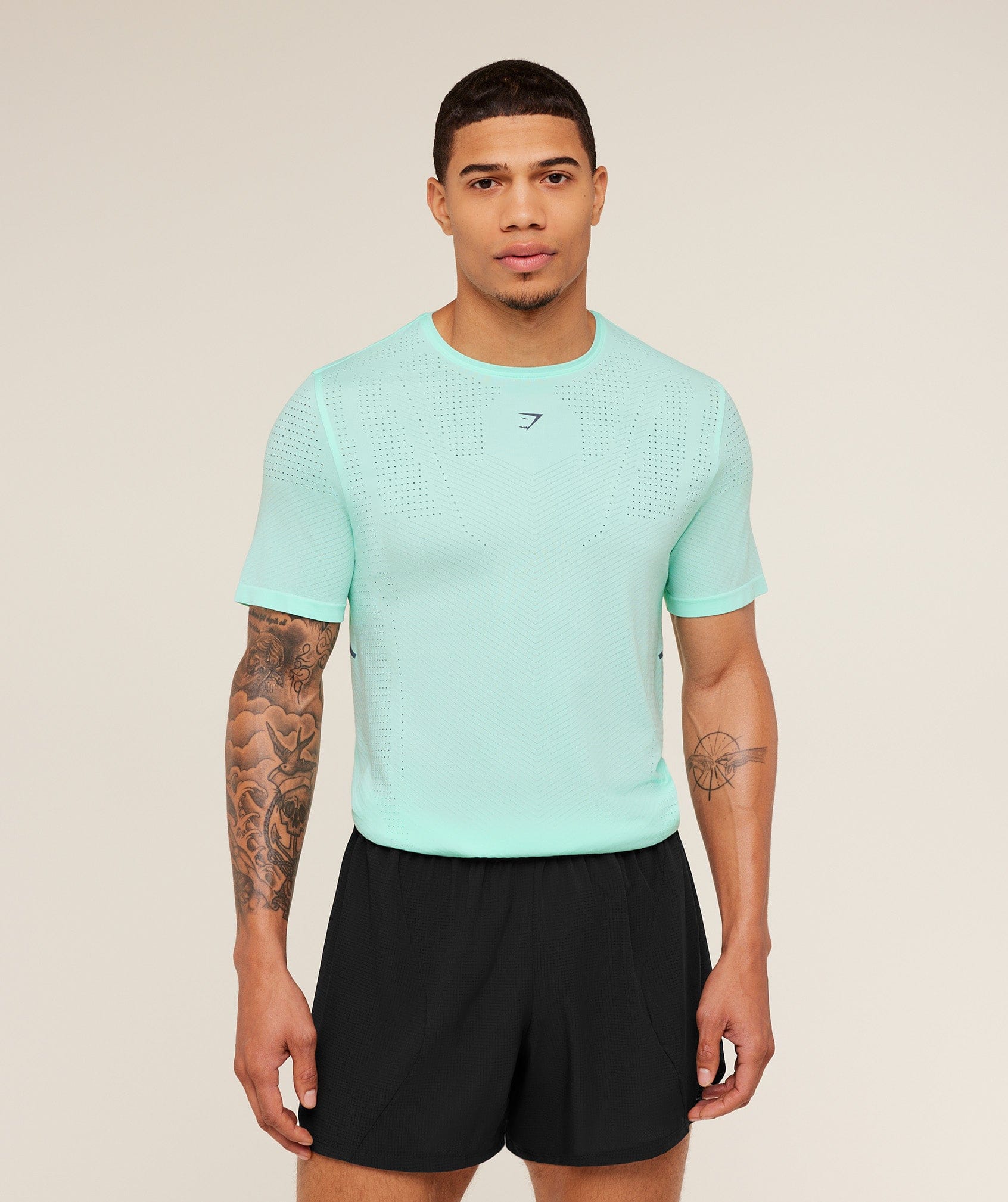 Gymshark Seamless Running T - Shirt Pop Turquoise