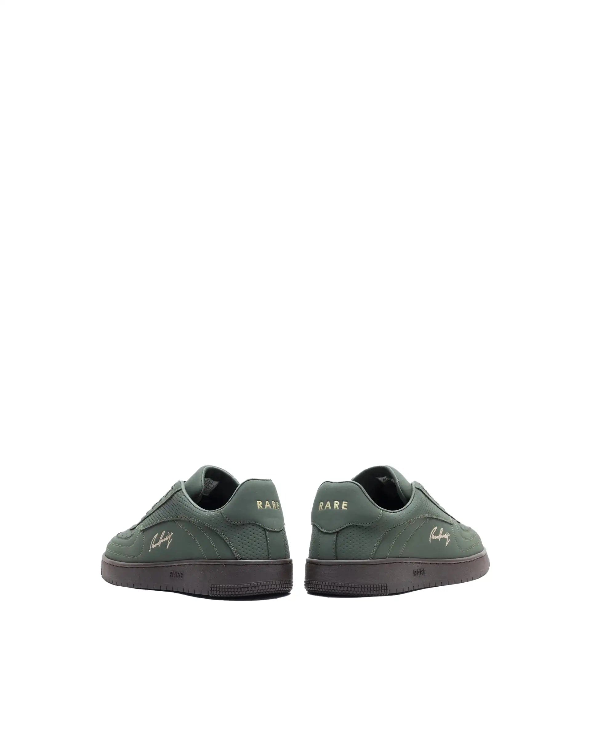 RAREZ Rare Rabbit Men's Agno Olive Micro Leather Sneaker