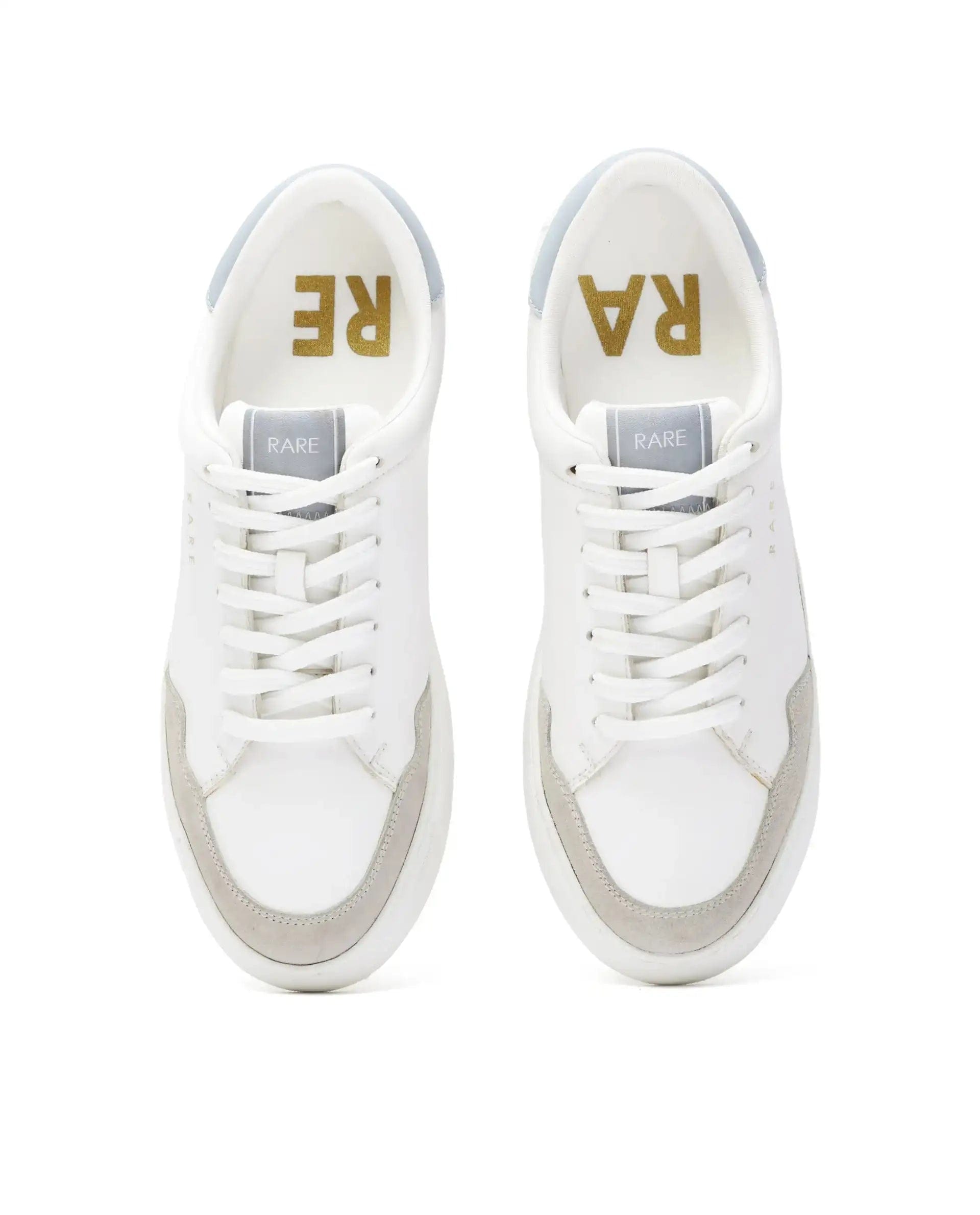 RAREZ Rare Rabbit Men's Mawi White Micro Fiber Leather Sneaker