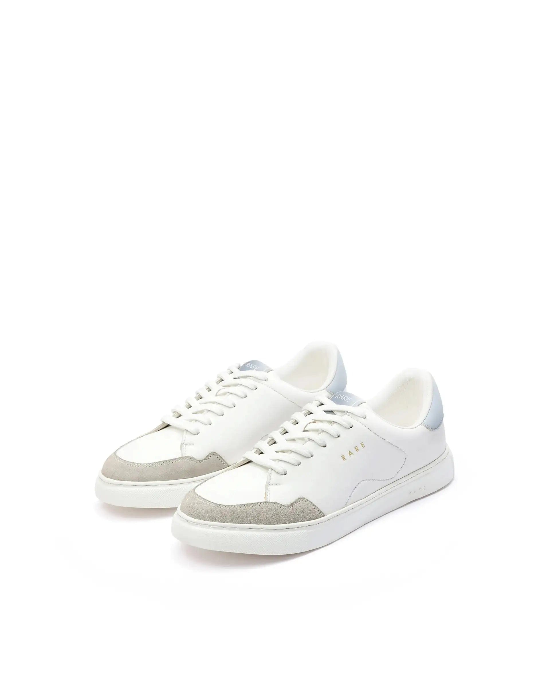 RAREZ Rare Rabbit Men's Mawi White Micro Fiber Leather Sneaker