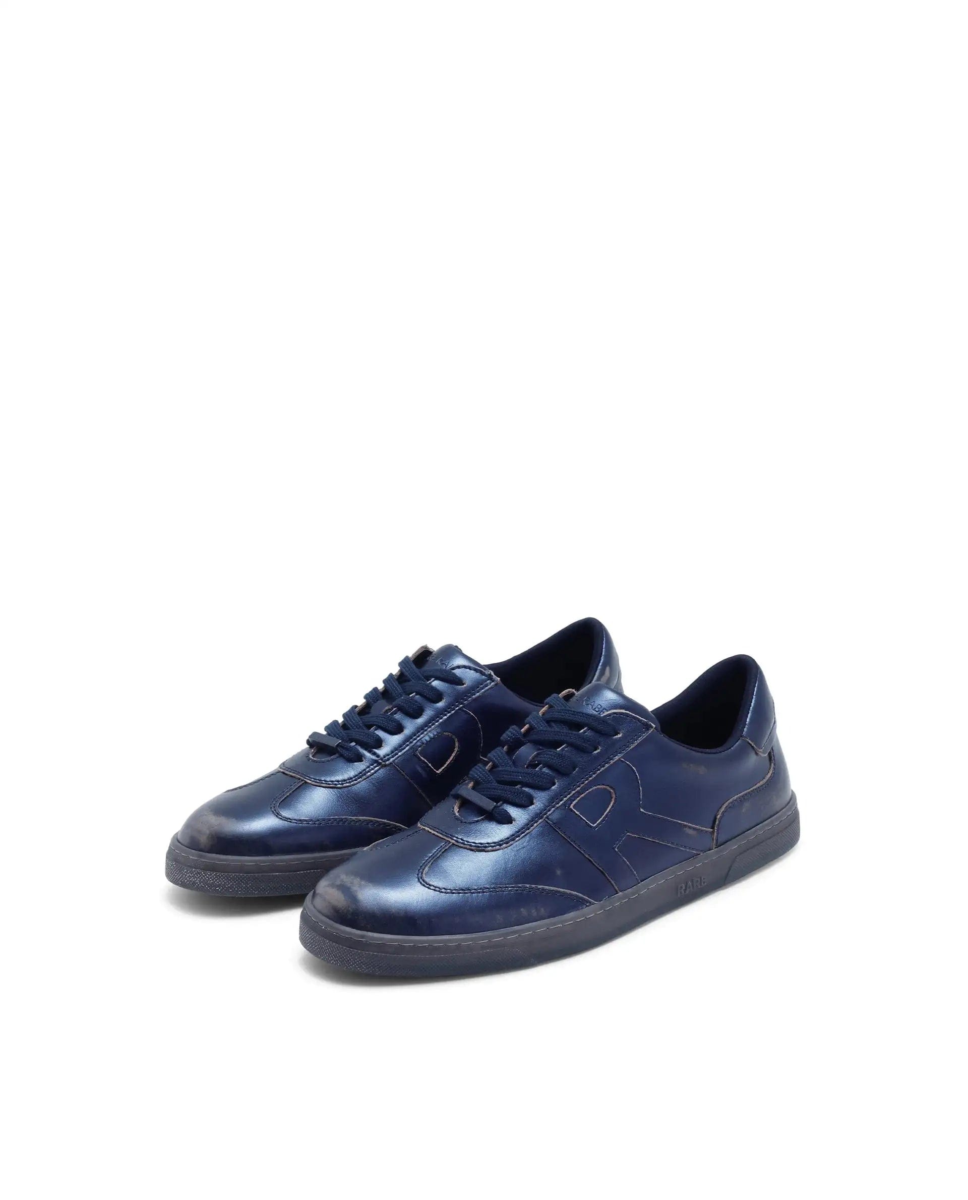 RAREZ Rare Rabbit Men Mercure Metallic Blue Lace - Up Closure Shoes