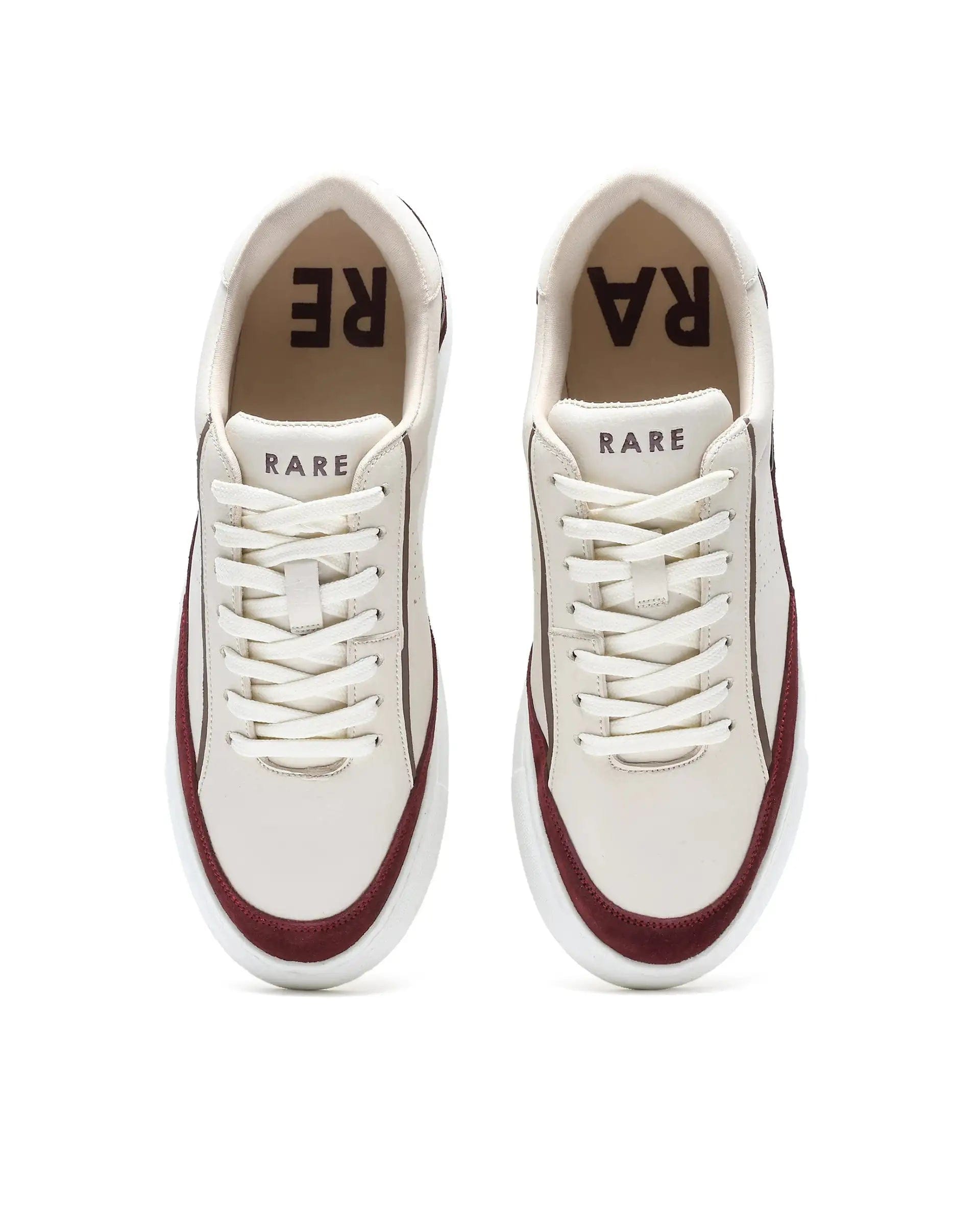 RAREZ Rare Rabbit Men's Kennen Red Micro Fiber Causal Sneaker