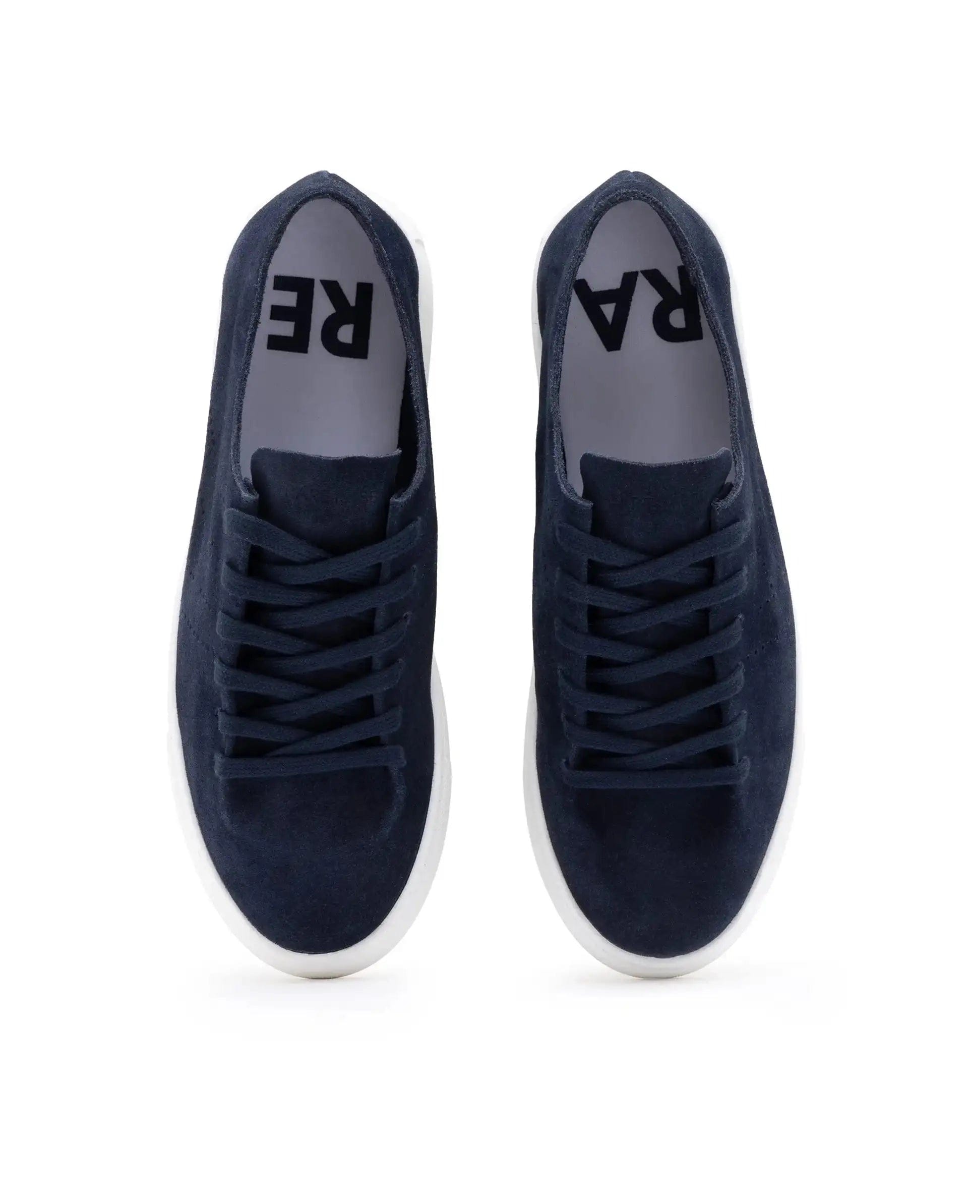 RAREZ Rare Rabbit Men Skin Navy Suede Monotone Upper Low - Top Lace - Up Plain Shoes