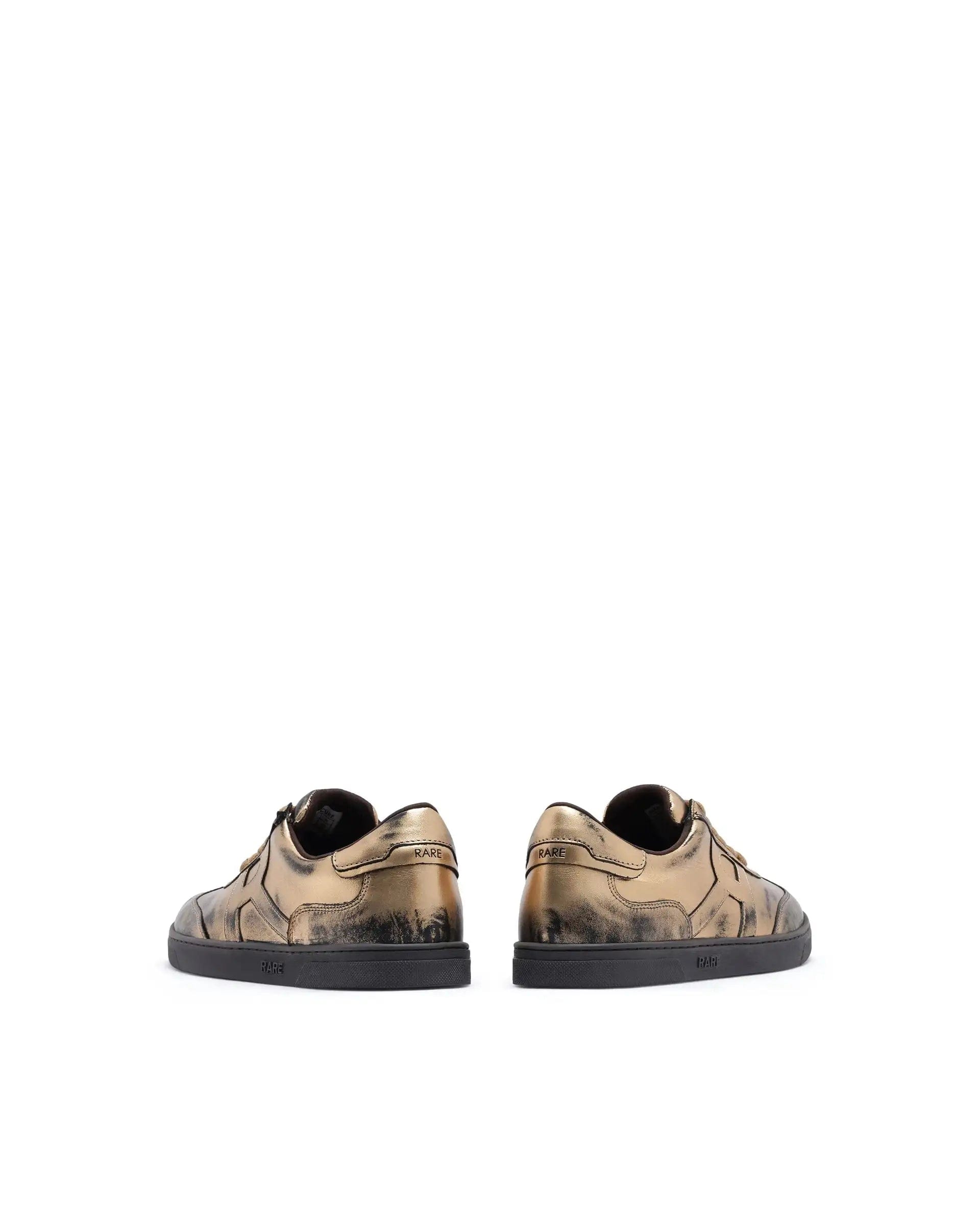 RAREZ Rare Rabbit Men Mercure Metallic Gold Lace - Up Closure Shoes