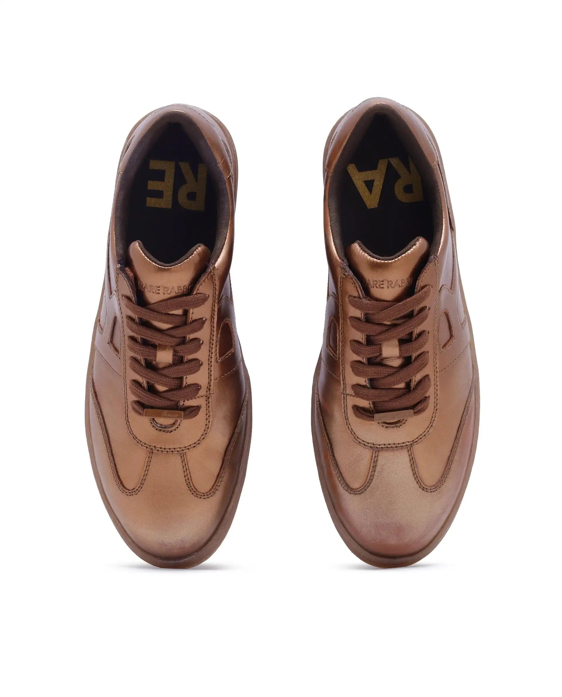 RAREZ Rare Rabbit Men Mercure Metallic Copper Lace - Up Closure Shoes
