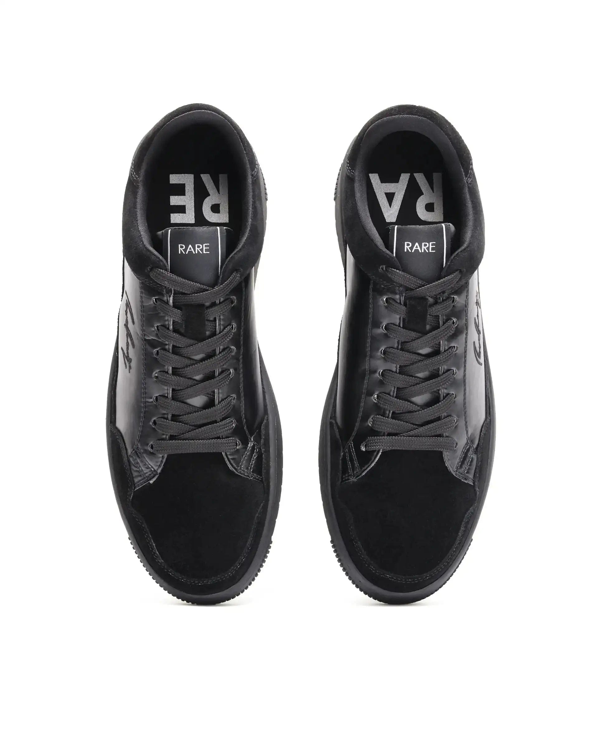 RAREZ Rare Rabbit Men's Amigo Black Parachute Lace - Up Closure Sneaker
