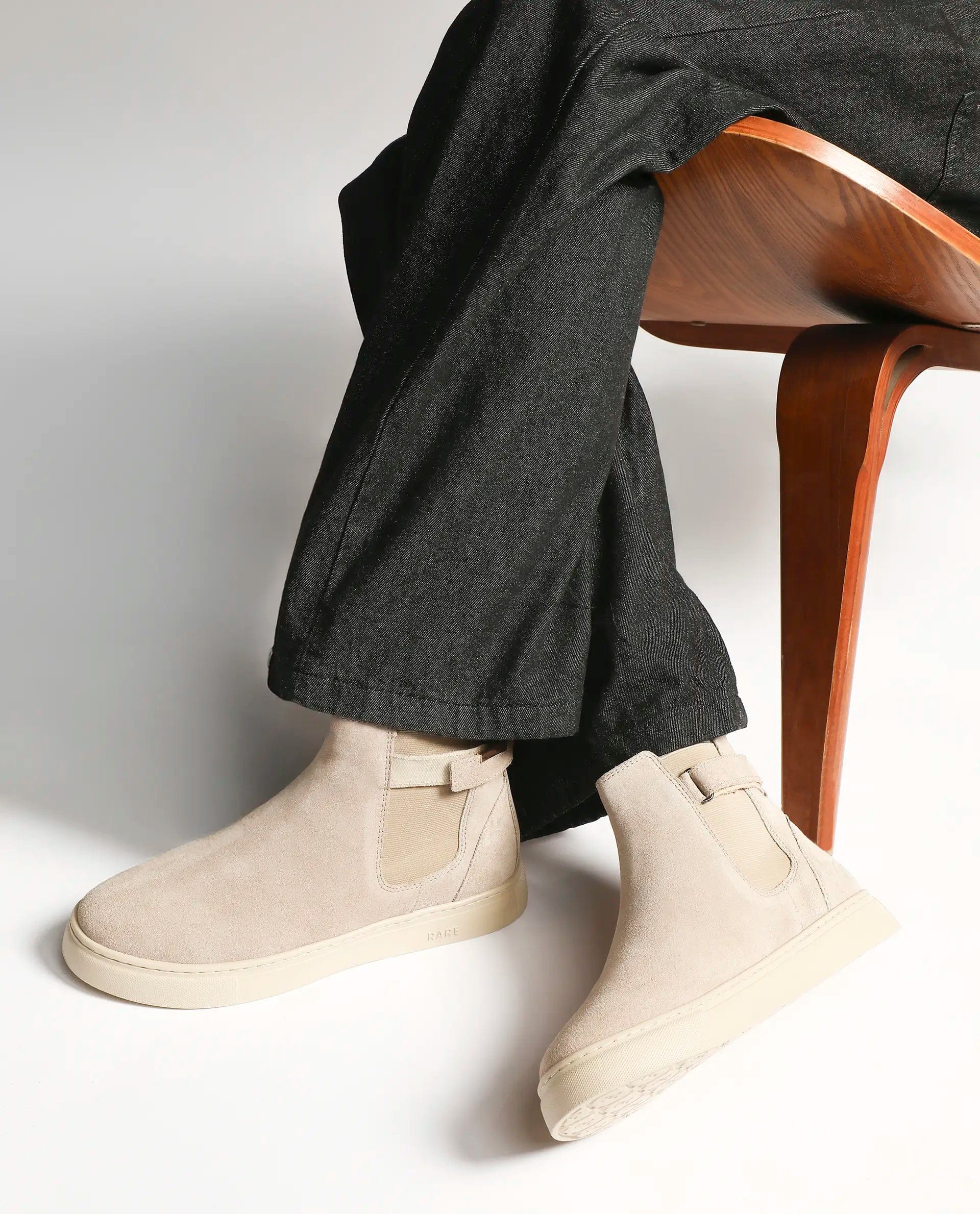 RAREZ Rare Rabbit Men Berus Beige Suede Slip - on Closure Shoes