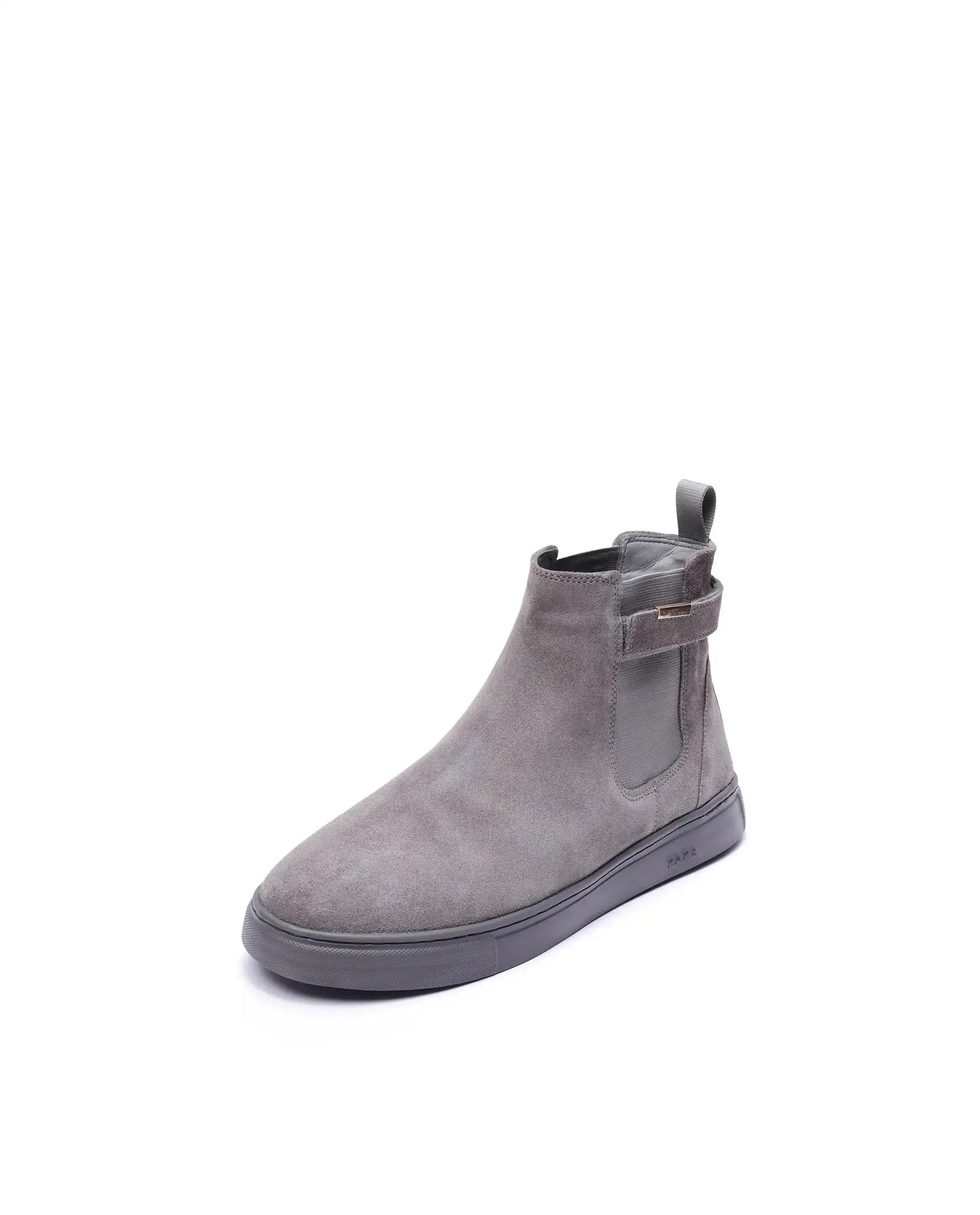 RAREZ Rare Rabbit Men Berus Grey Suede Slip - on Closure Chelsea Shoes