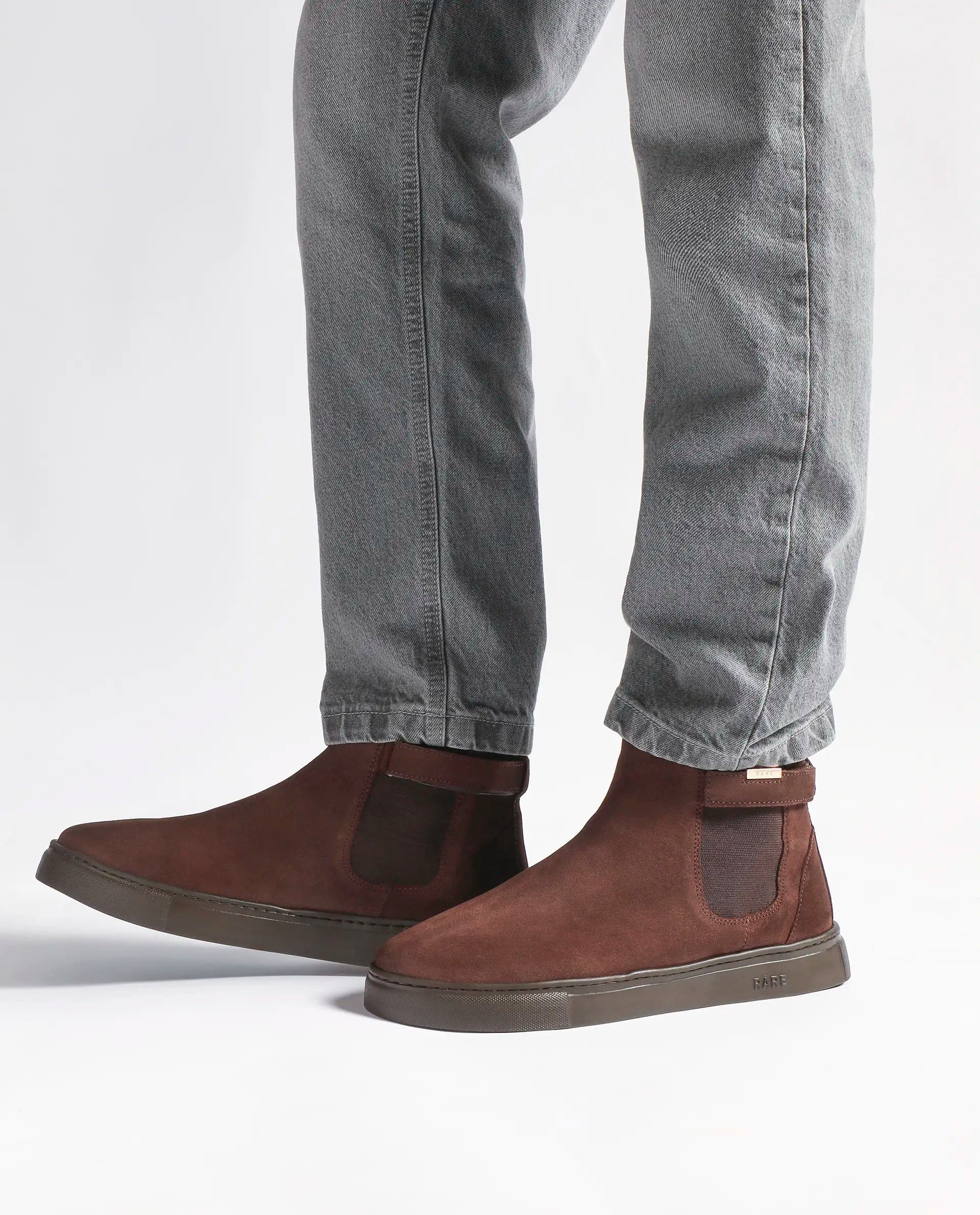 RAREZ Rare Rabbit Men Berus Dark Brown Suede Slip - on Closure Shoes