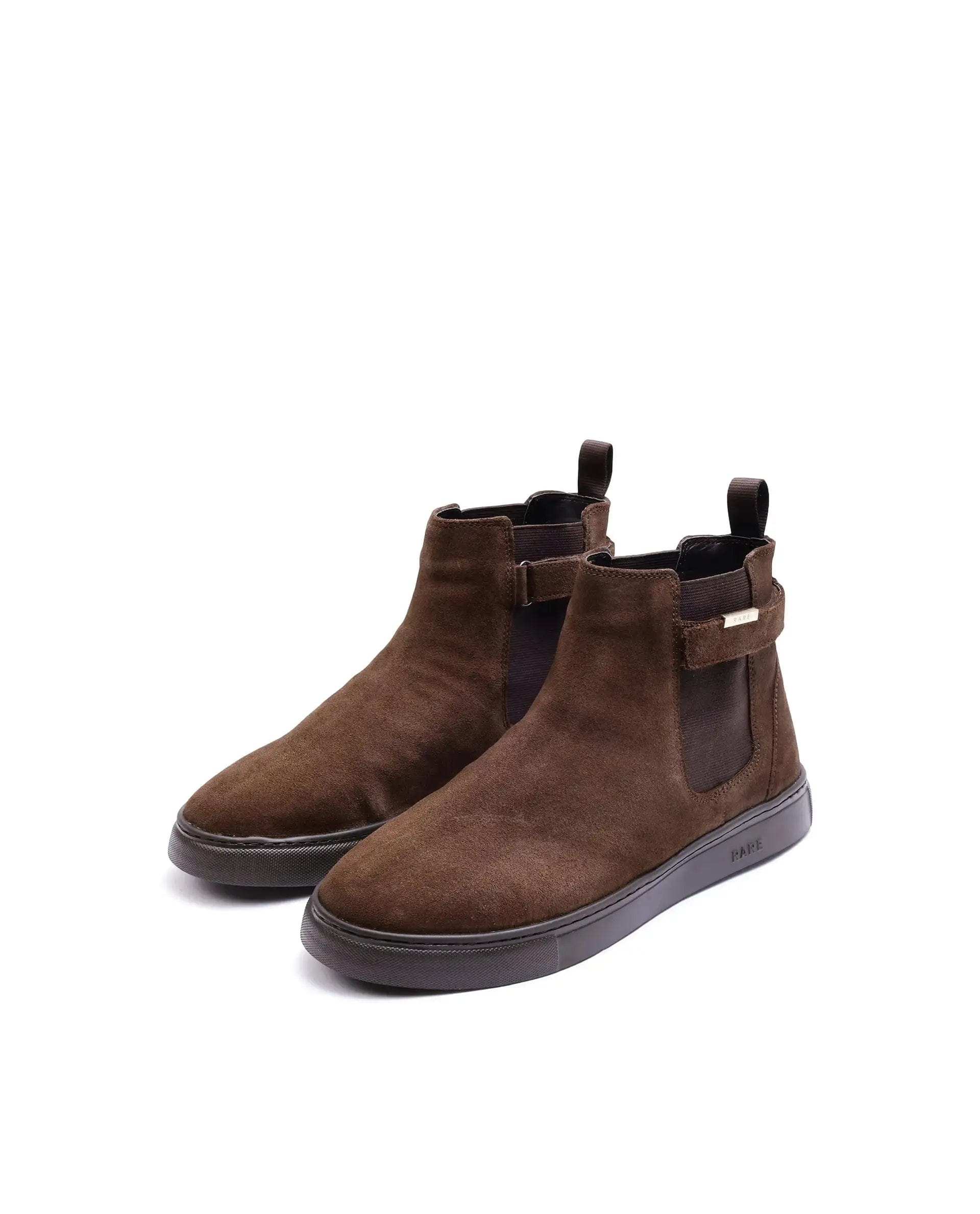 RAREZ Rare Rabbit Men Berus Dark Brown Suede Slip - on Closure Shoes