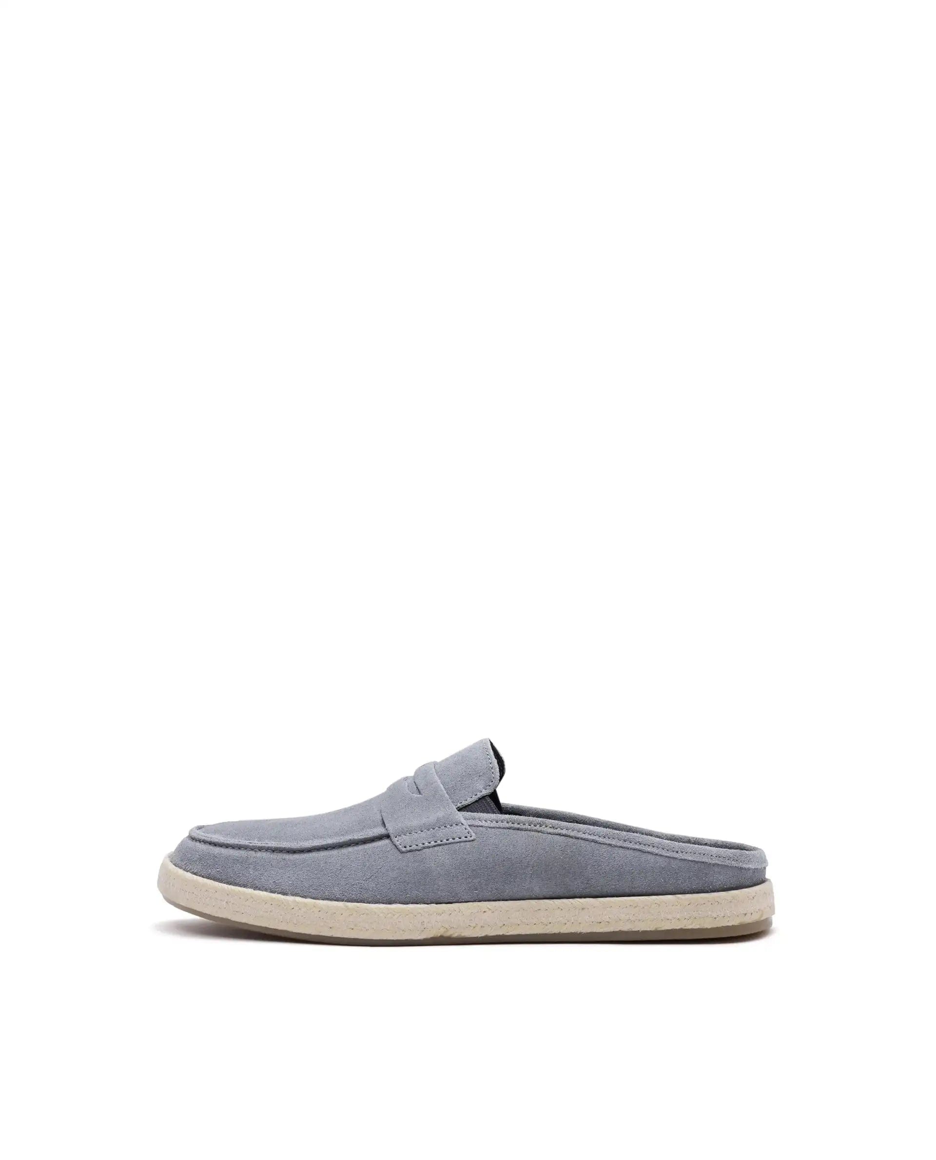 RAREZ Rare Rabbit Men Diago Light Grey Suede Leather Slip - On Closure Shoes