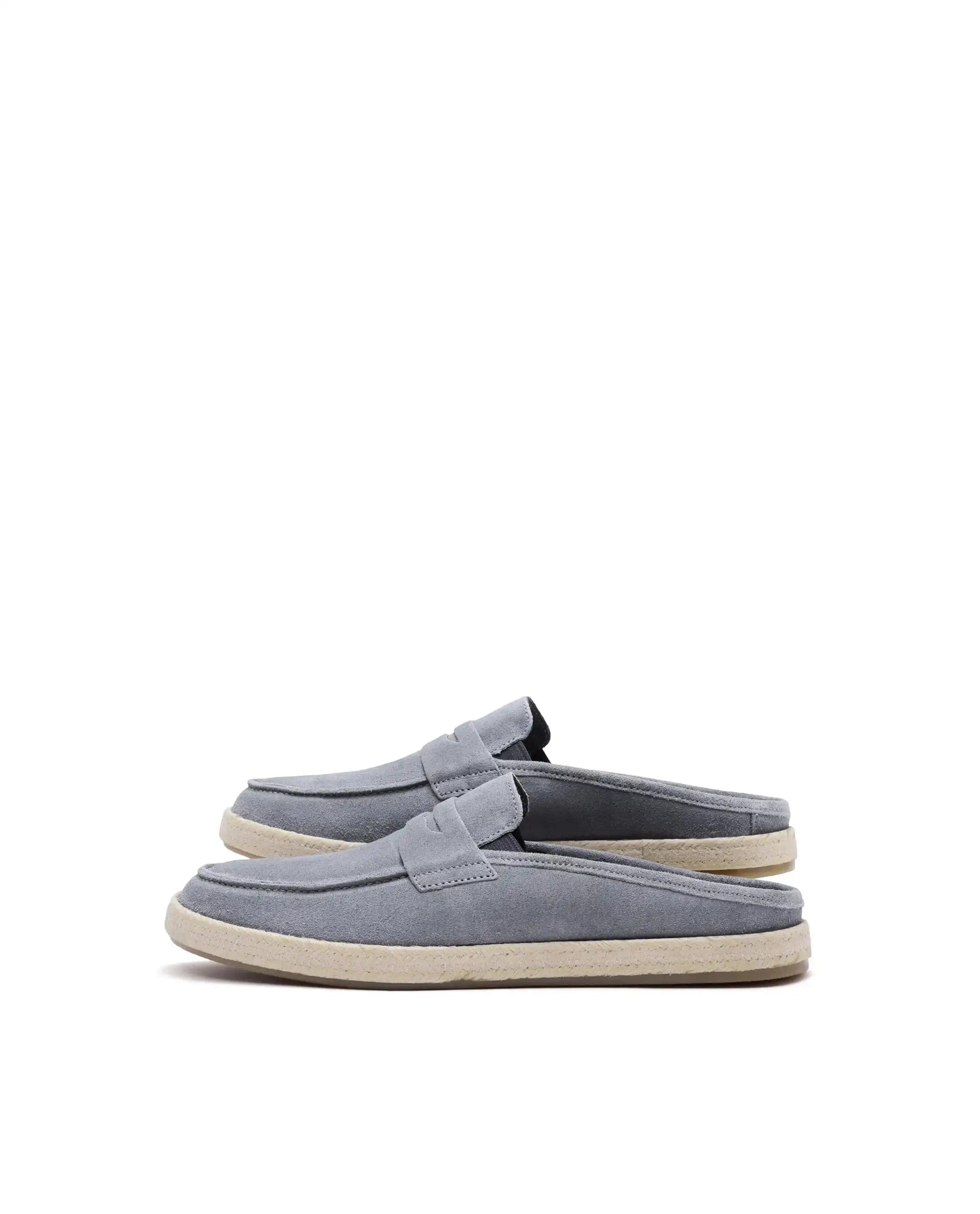 RAREZ Rare Rabbit Men Diago Light Grey Suede Leather Slip - On Closure Shoes