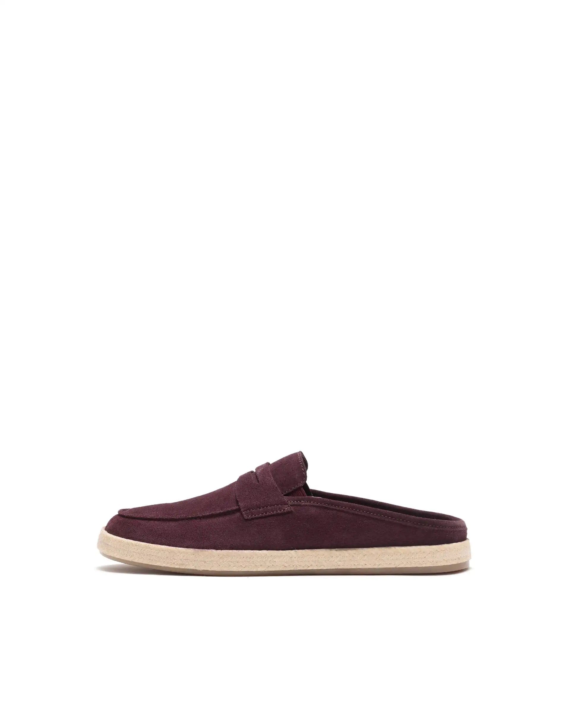 RAREZ Rare Rabbit Men Diago Bordo Suede Leather Slip - On Closure Shoes