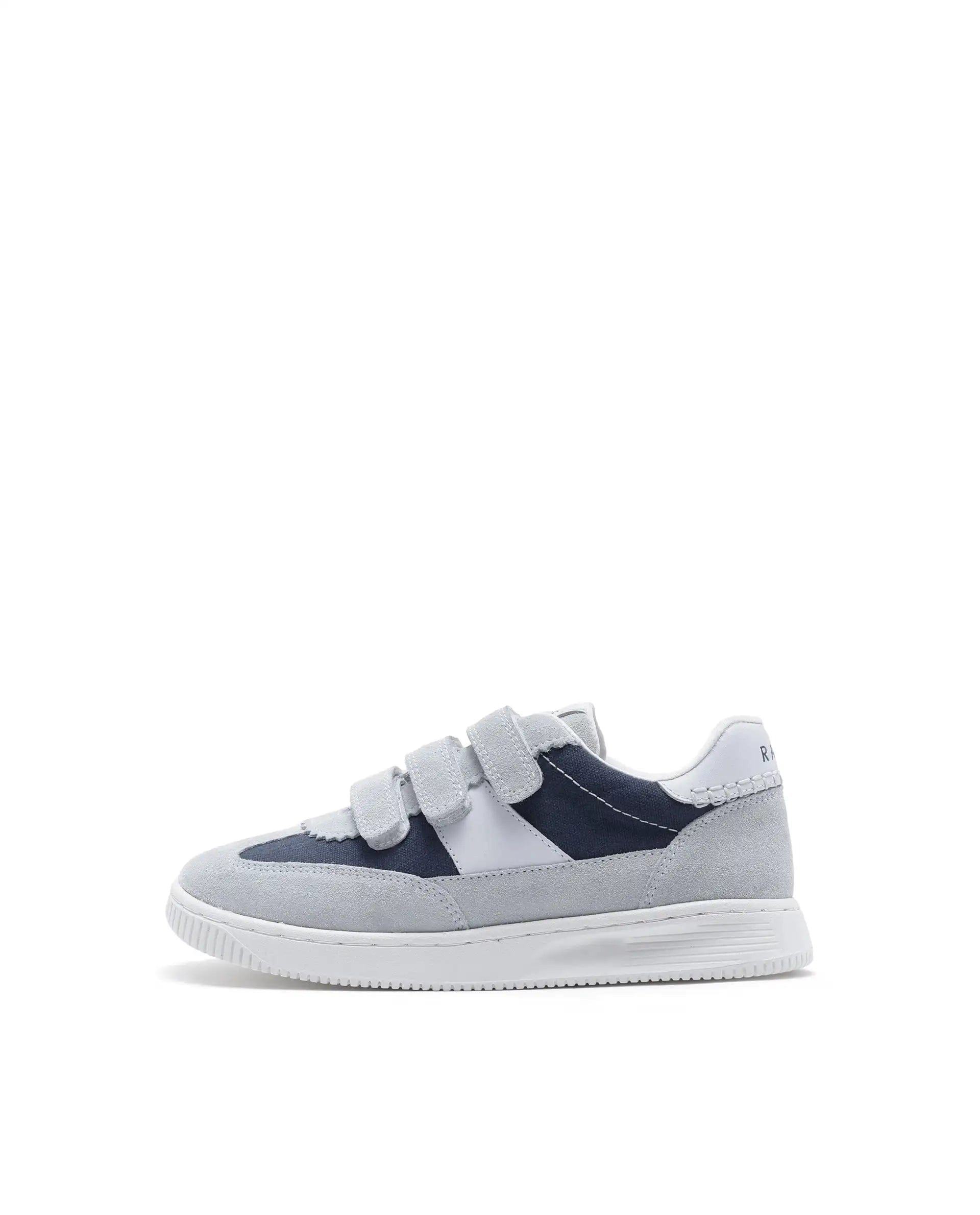 RAREZ Rare Ones Kids Walc Navy Leather Riptape Fastening Sneaker