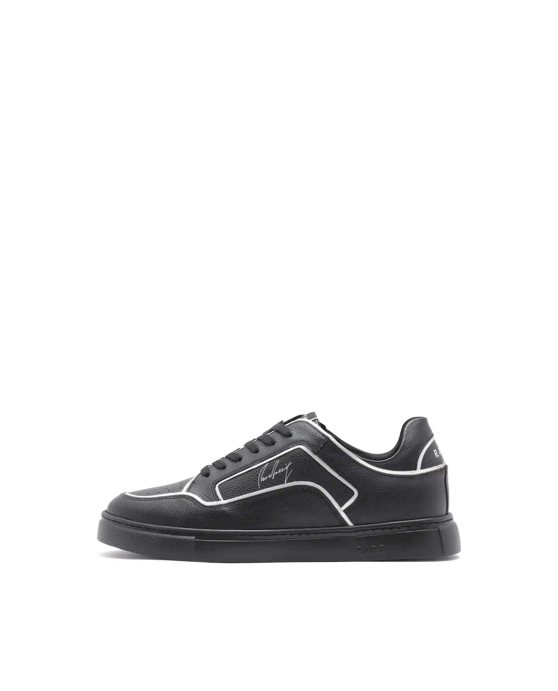 RAREZ Rare Rabbit Men Veron Black Genuine Leather Dual Tone Low - Top Lace - Up Shoes
