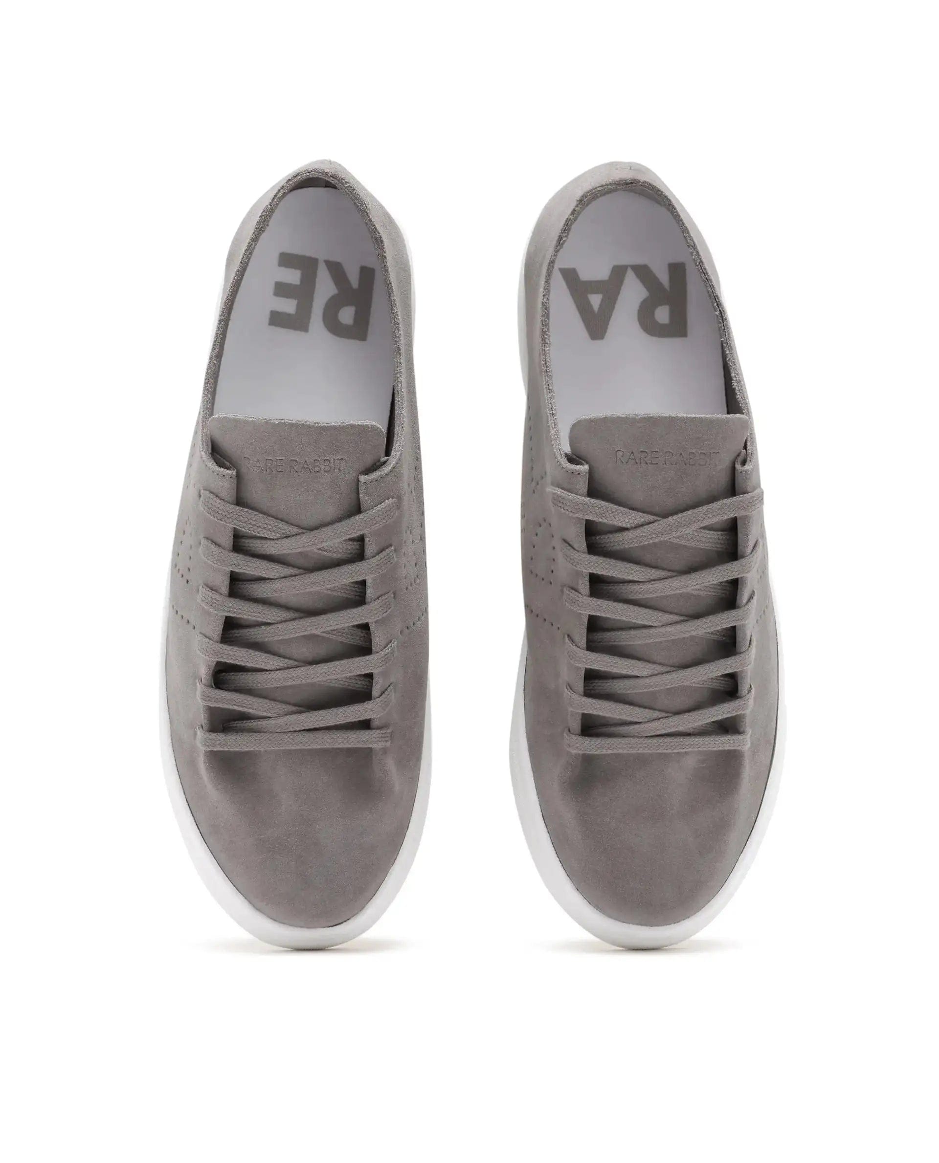 RAREZ Rare Rabbit Men Skin Taupe Suede Monotone Upper Low - Top Lace - Up Plain Shoes
