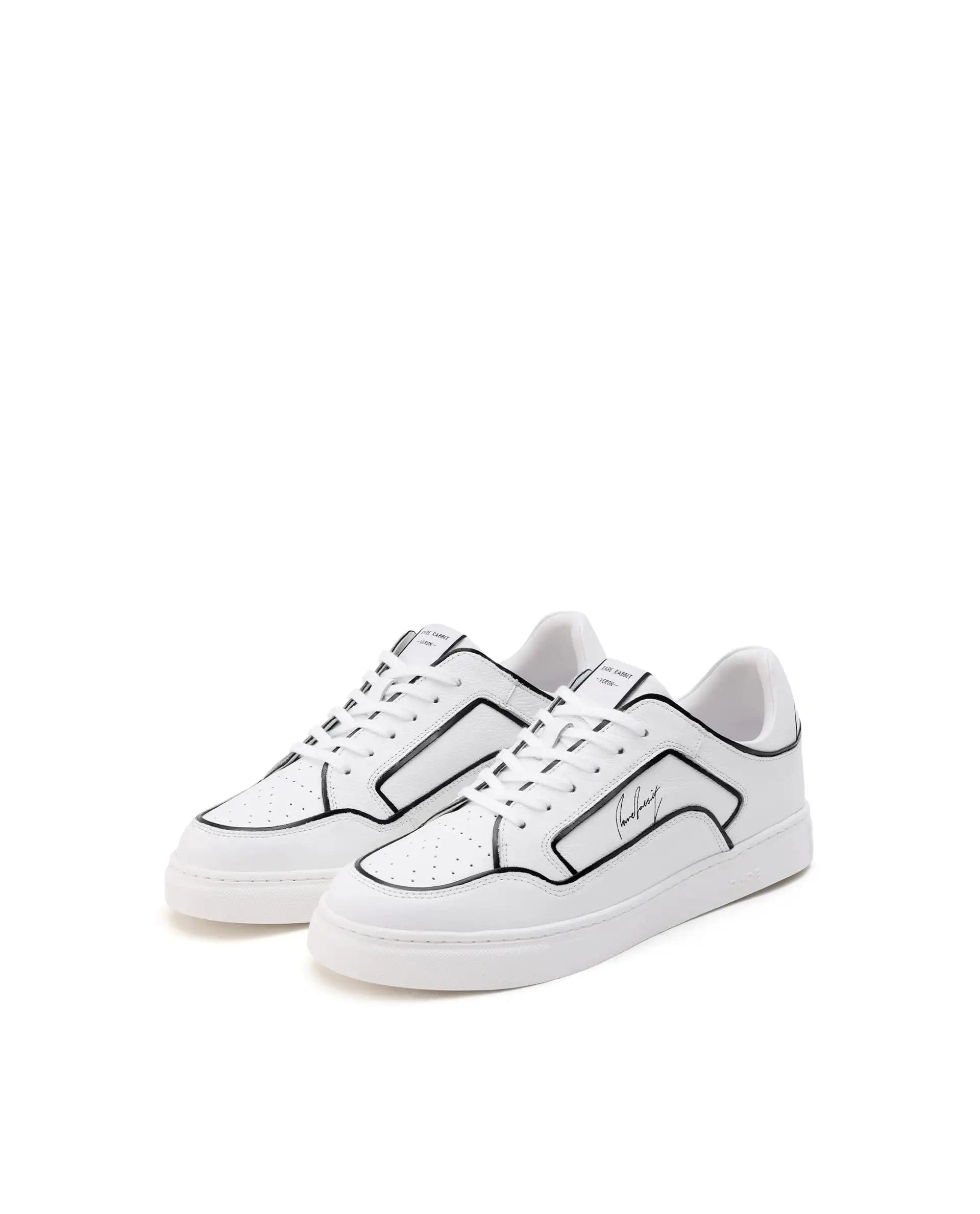 RAREZ Rare Rabbit Men Veron White Genuine Leather Dual Tone Low - Top Lace - Up Shoes