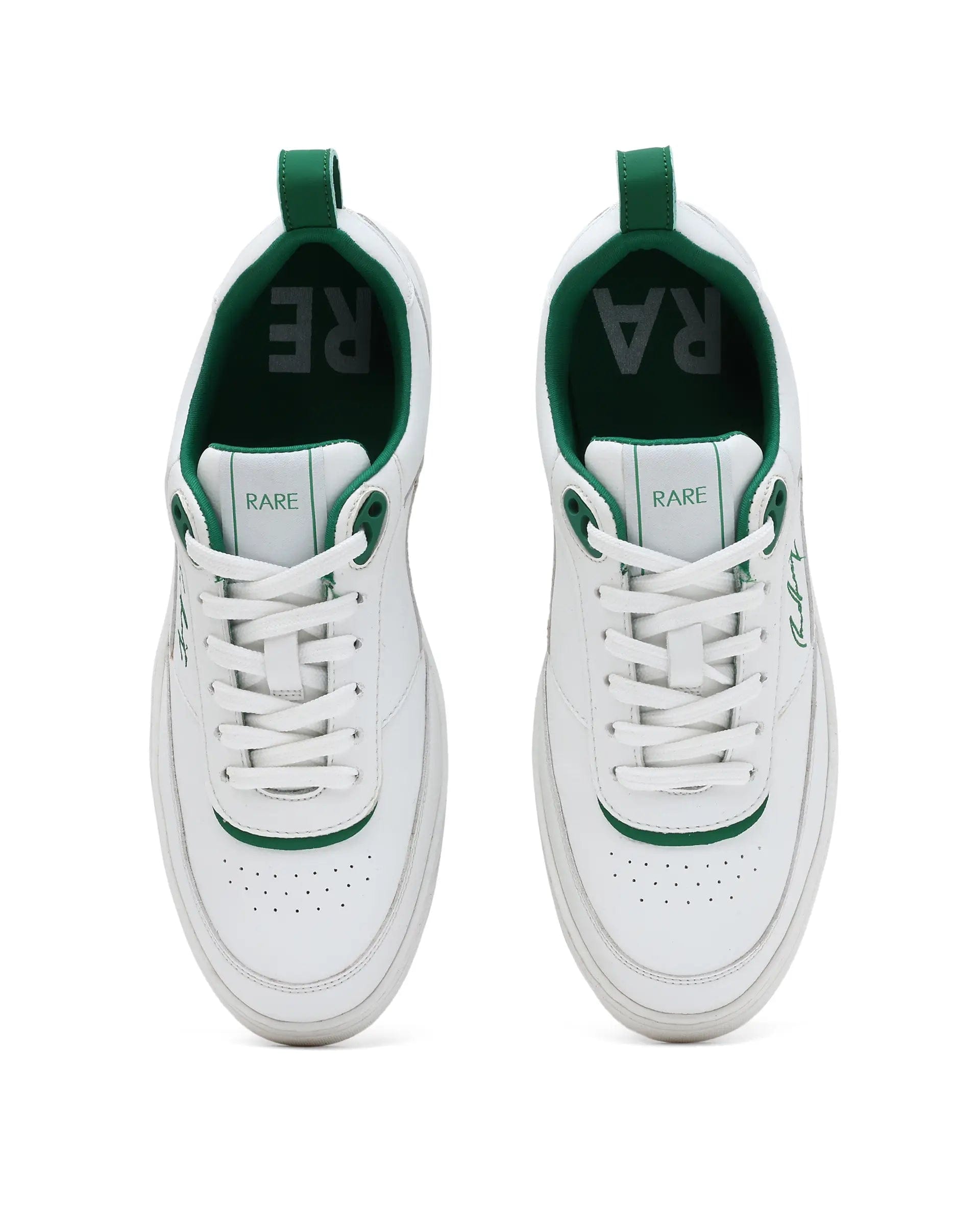 RAREZ Rare Rabbit Men's Garen Green Micro Fiber Causal Sneaker