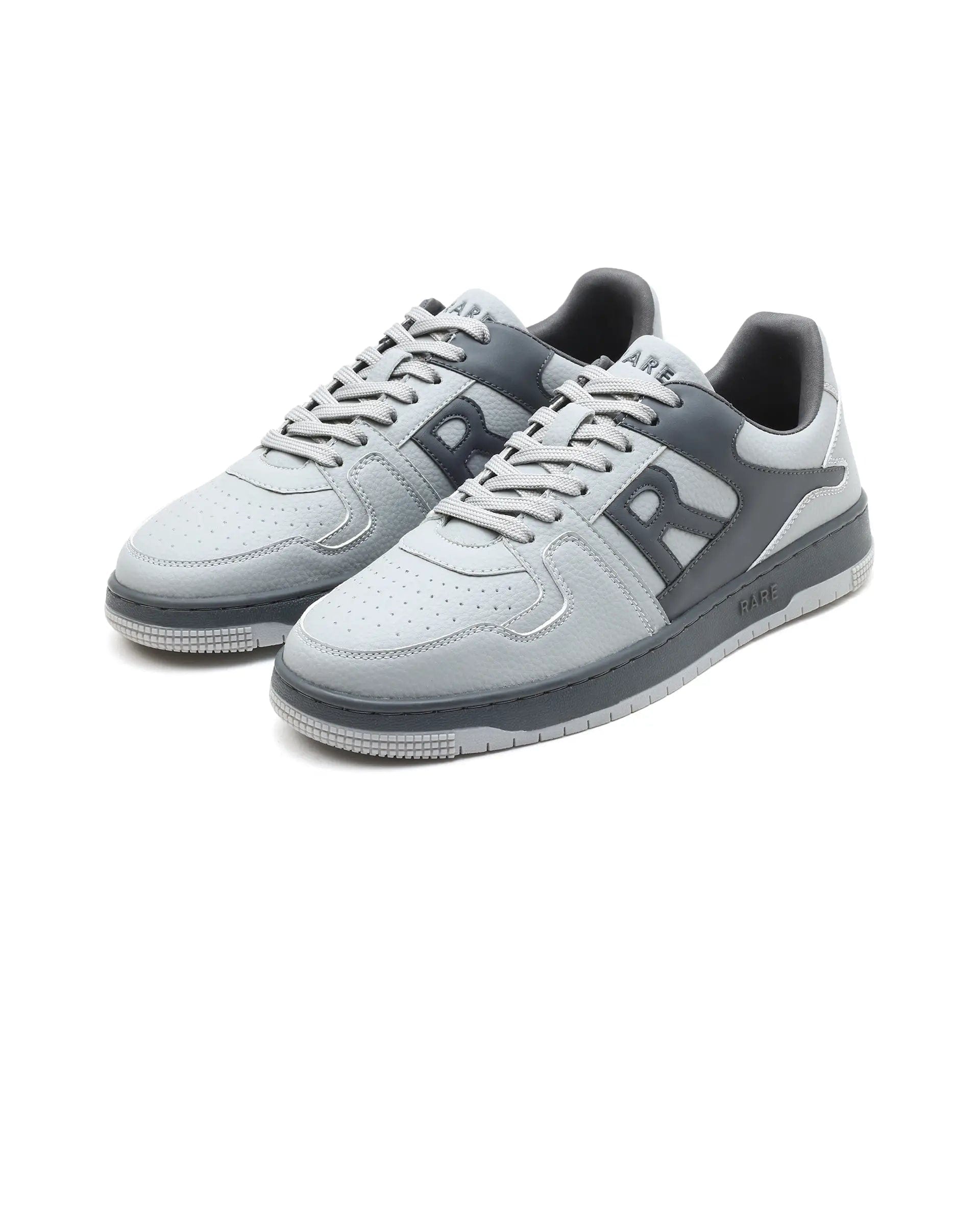 RAREZ Rare Rabbit Men's Phantom Grey Micro Fiber Navy Causal Sneaker