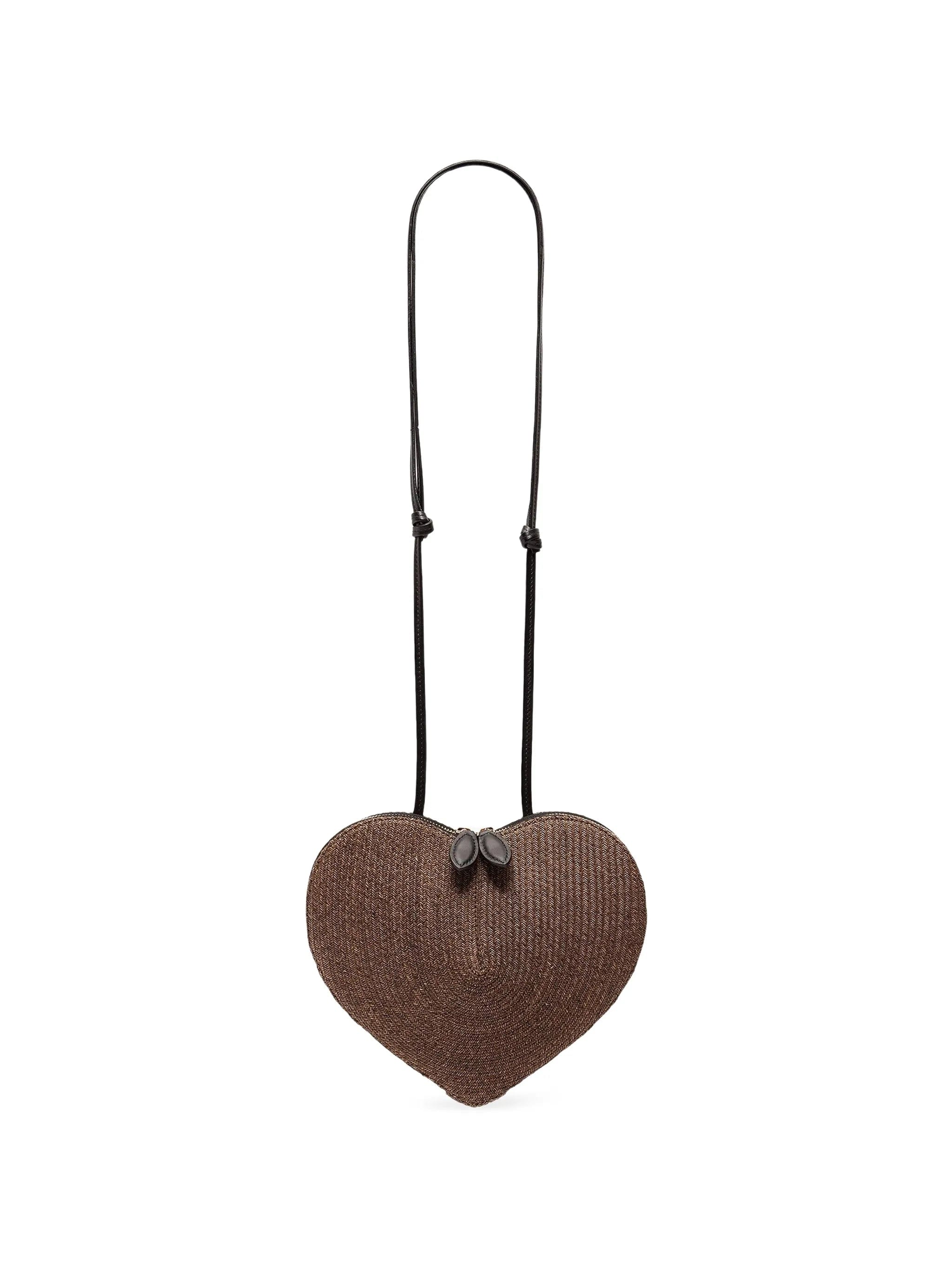 Alaïa Le Coeur raffia crossbody bag