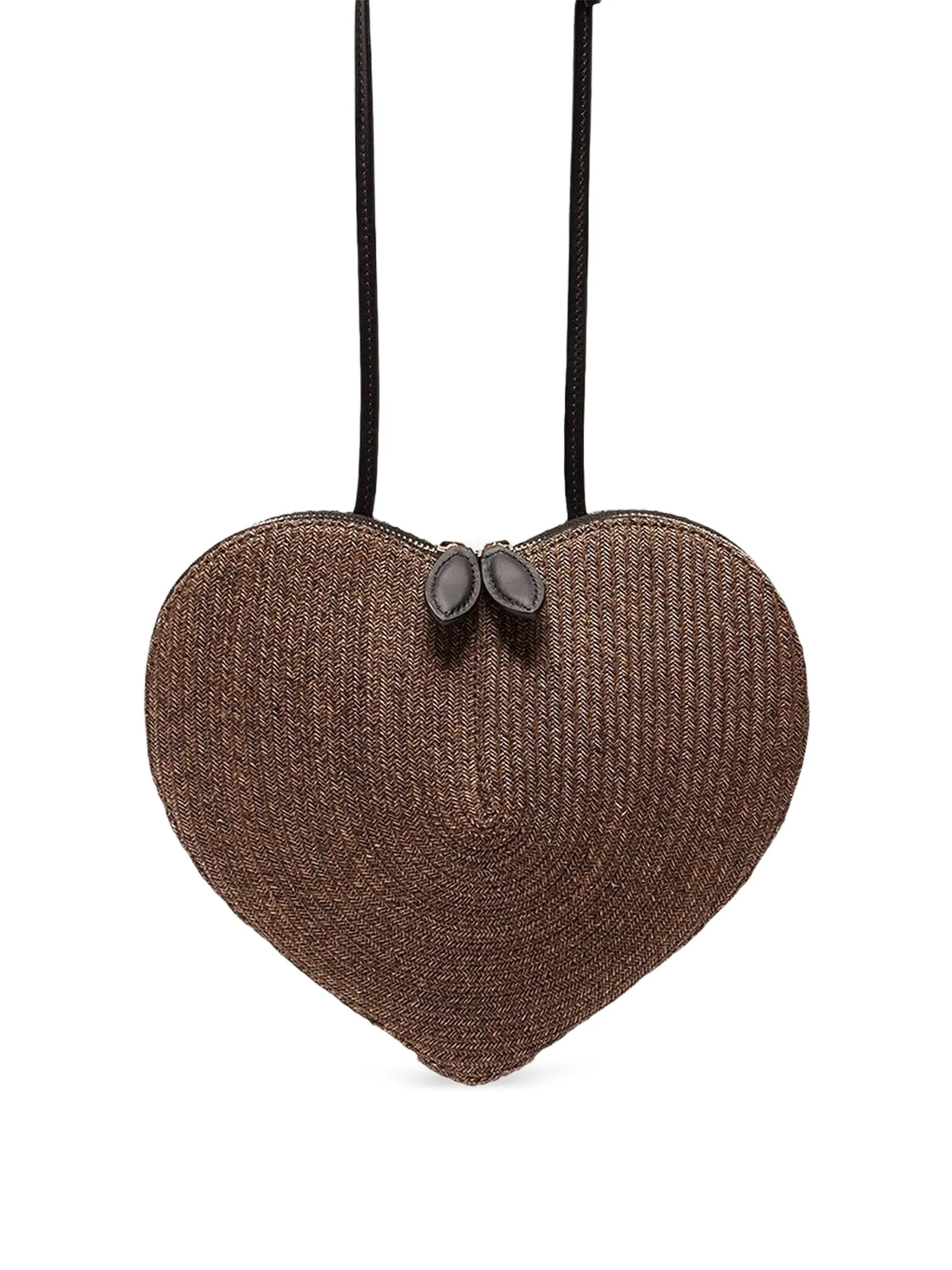 Alaïa Le Coeur raffia crossbody bag