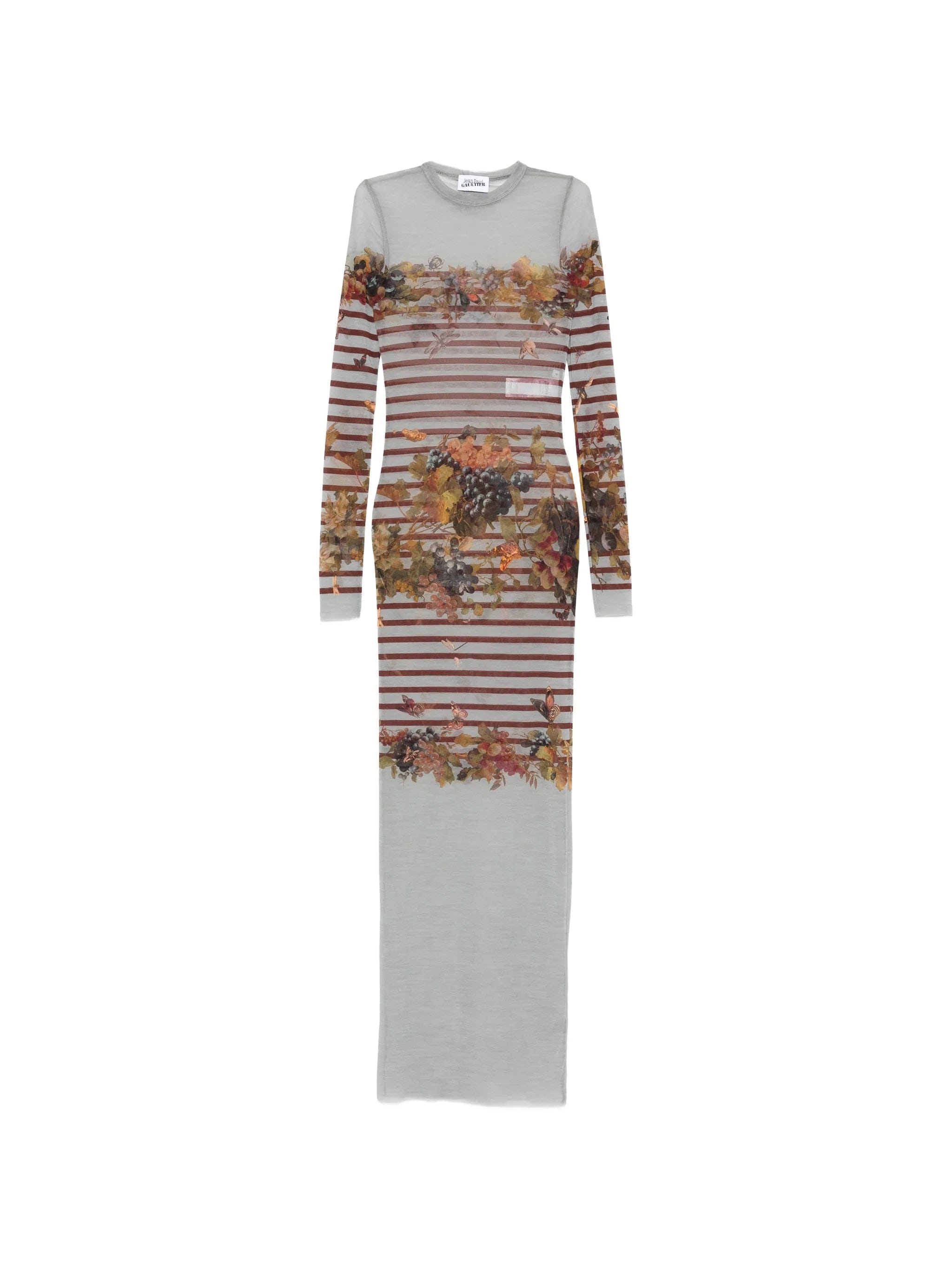 Jean Paul Gaultier striped printed maxi dress