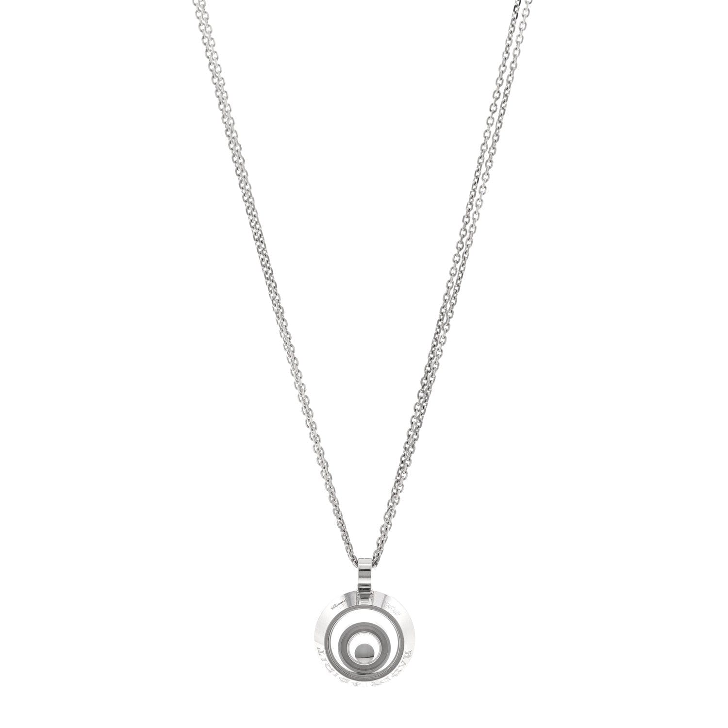 Chopard 18K White Gold Diamond Happy Spirit Pendant Necklace