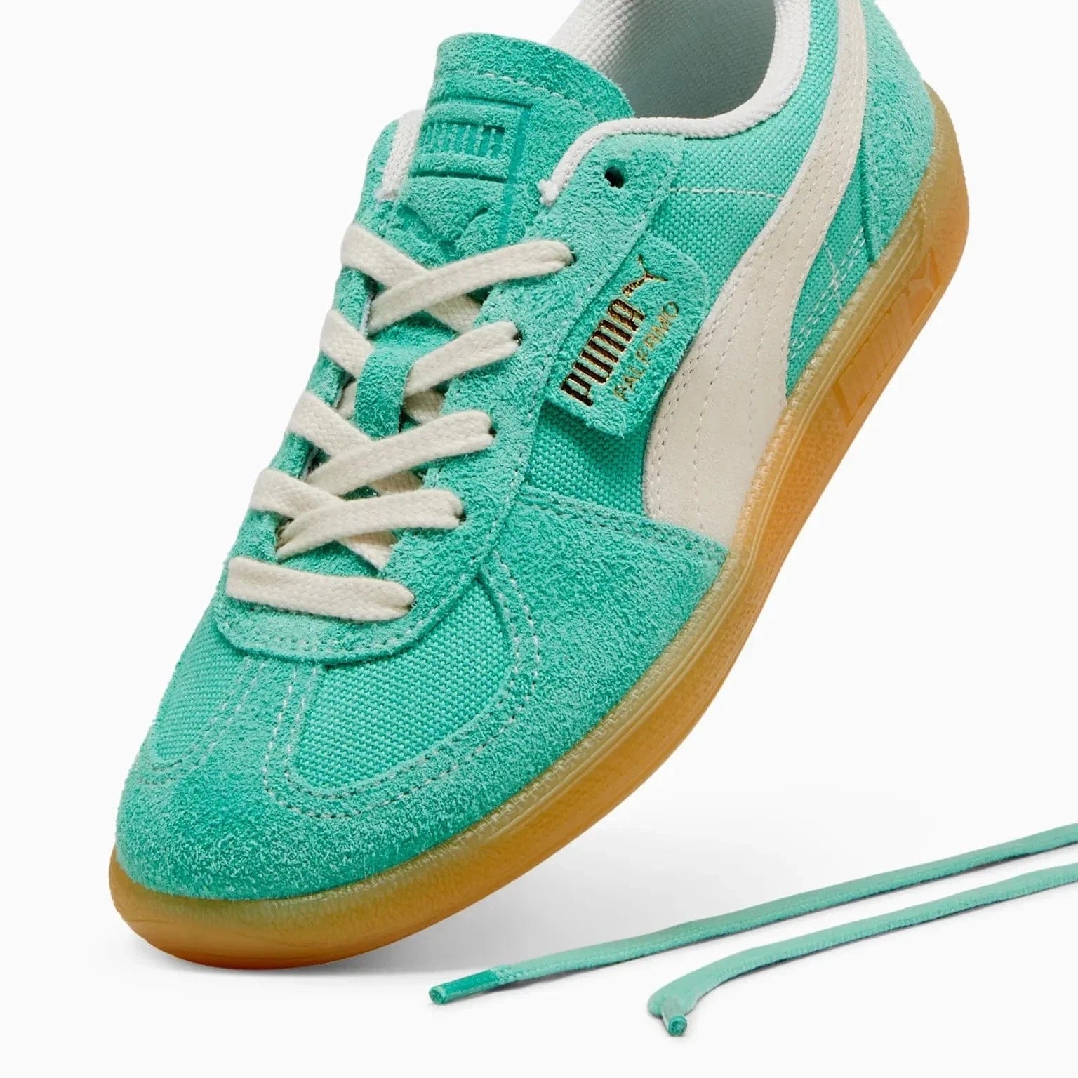 Vintage Puma Palermo Vintage 396841 - 05 Sneakers Mens Jade Frost Suede Shoes RHS8604