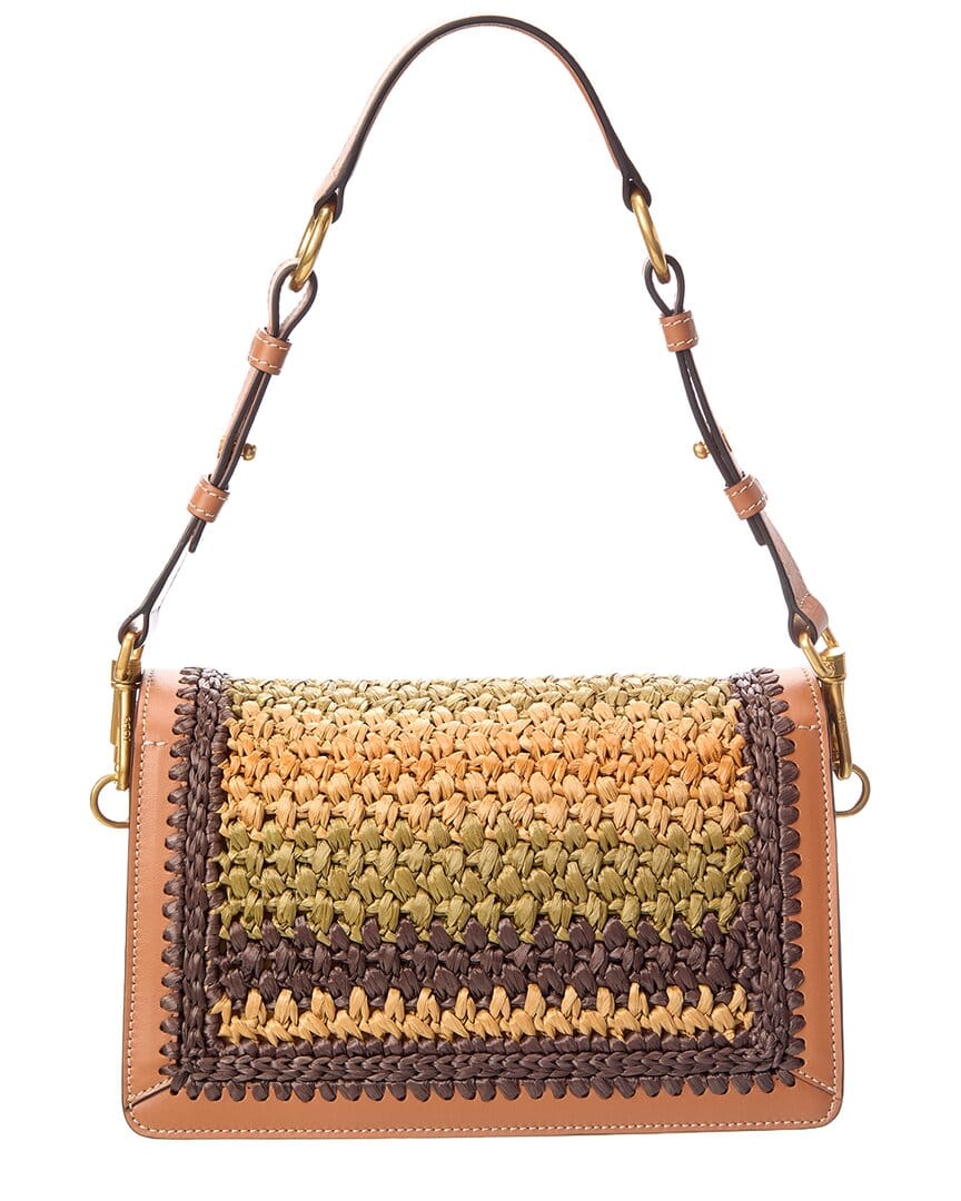 Tod’S Straw & Leather Shoulder Bag