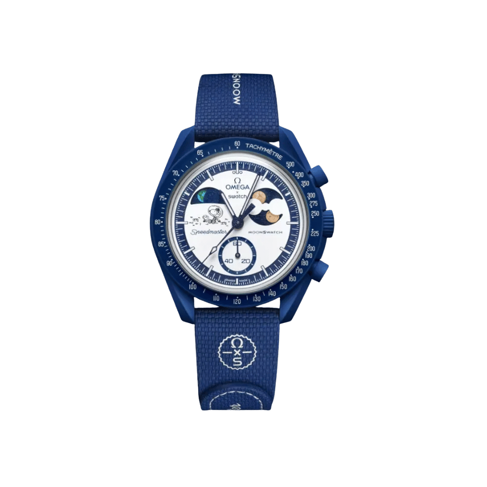 SWATCH x OMEGA Bioceramic Moonswatch Mission To Earthphase Moonshine Snoopy Gold Popcorn