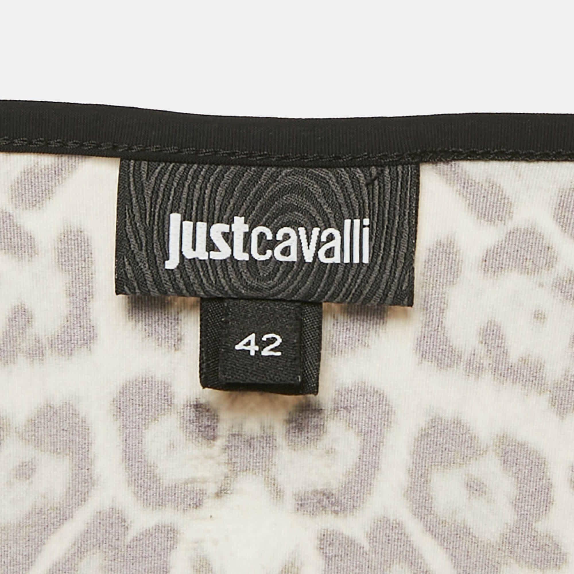 Just Cavalli Brown Leopard Print Jersey Mini Dress