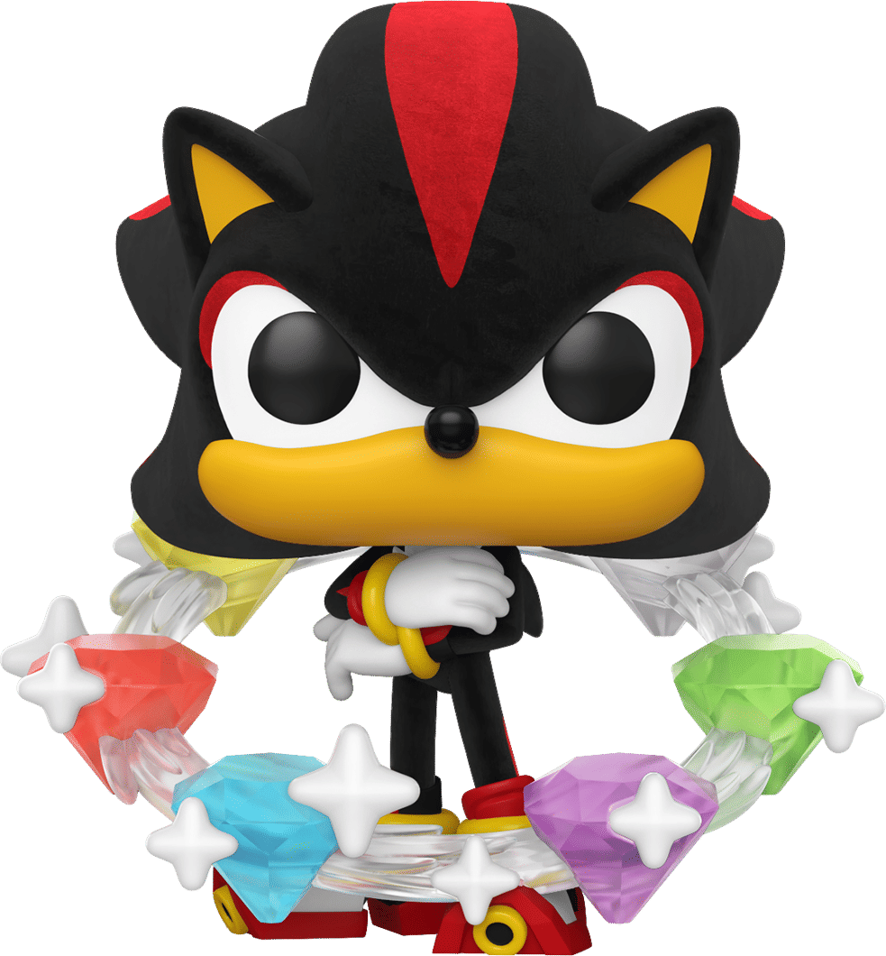 Funko Sonic the Hedgehog – Shadow with Emeralds Exclusive Flocked Pop! Vinyl [RS]