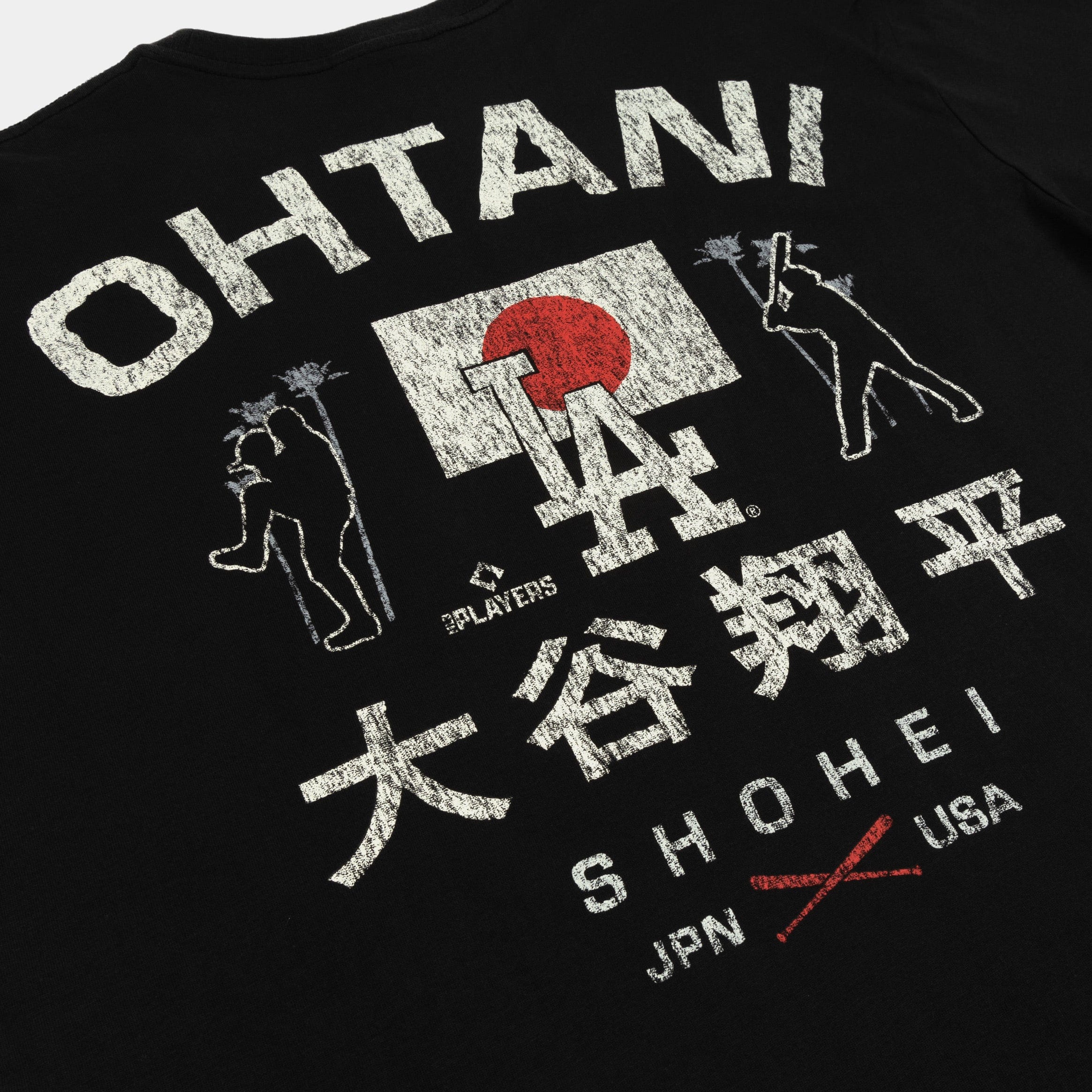 NEW ERA Los Angeles Dodgers Shohei Ohtani Oversized Mens Short Sleeve Shirt (Black)