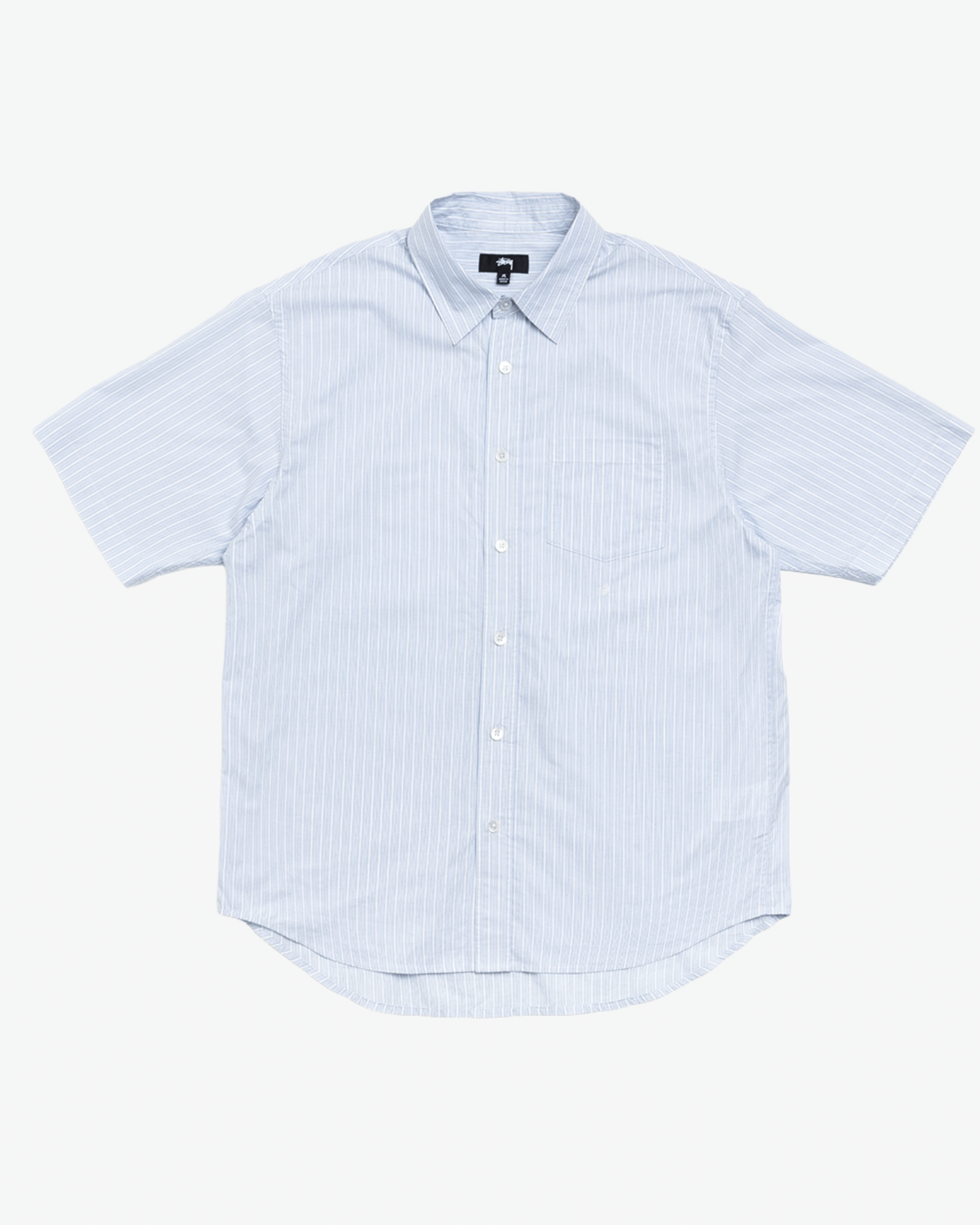Stüssy - Men's Standard Short Sleeve Shirt - (Blue Stripe)