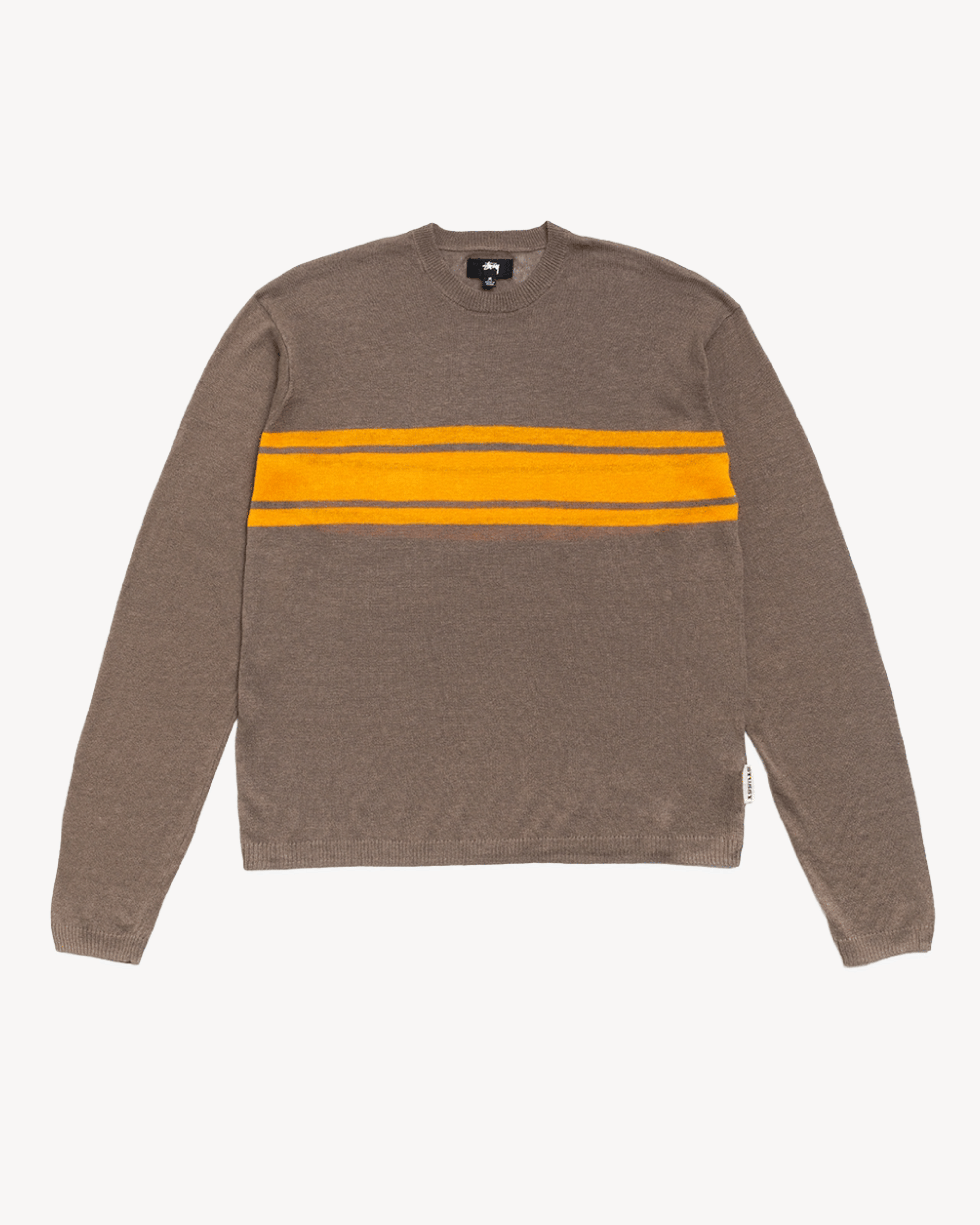 Stüssy - Men's Striped Long Sleeve Sweater - (Brown)