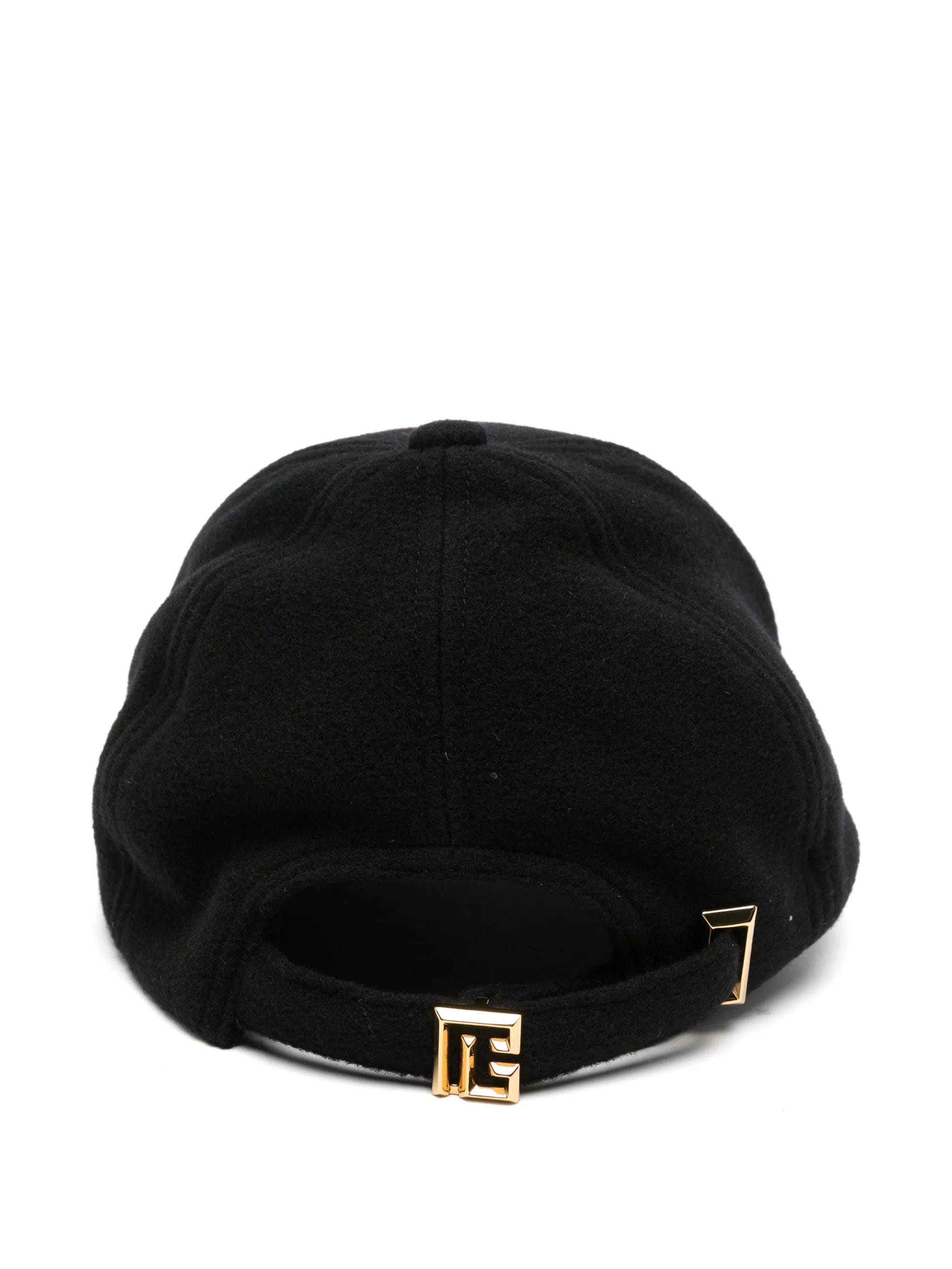 Balmain logo - embroidered wool cap