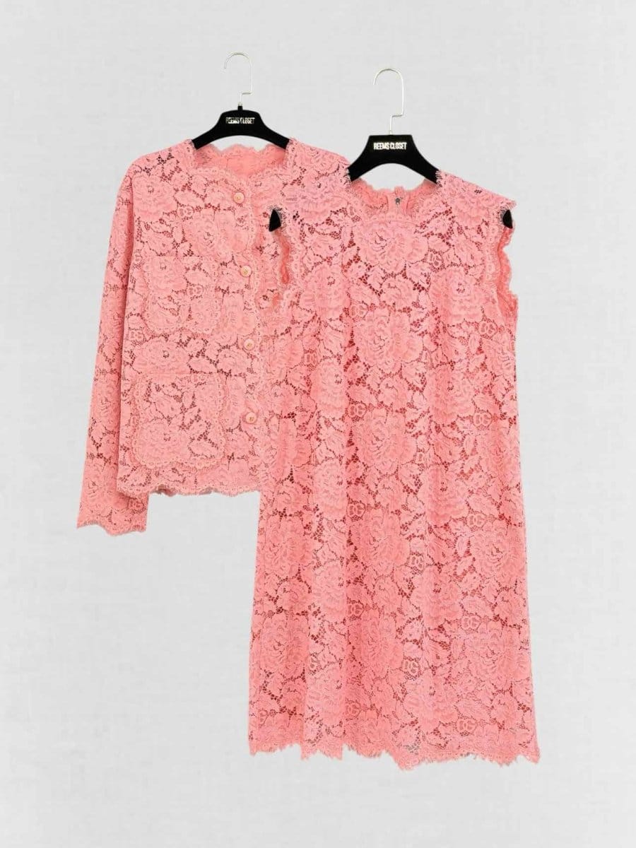 Dolce & Gabbana Pink Lace Size Medium/Large Outfit Set