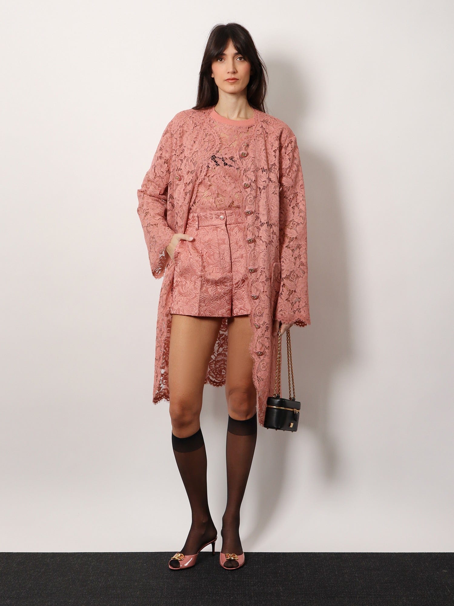 Dolce & Gabbana DG floral lace top