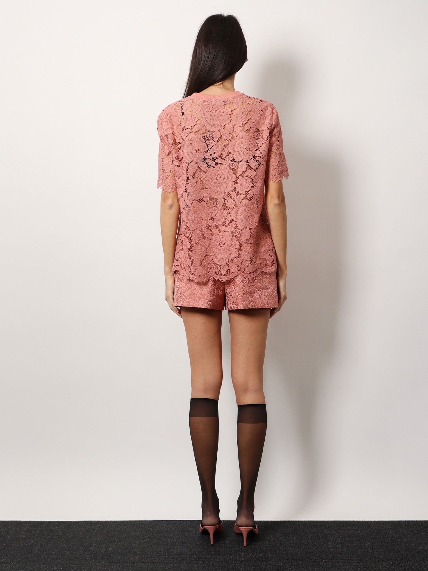 Dolce & Gabbana DG floral lace top