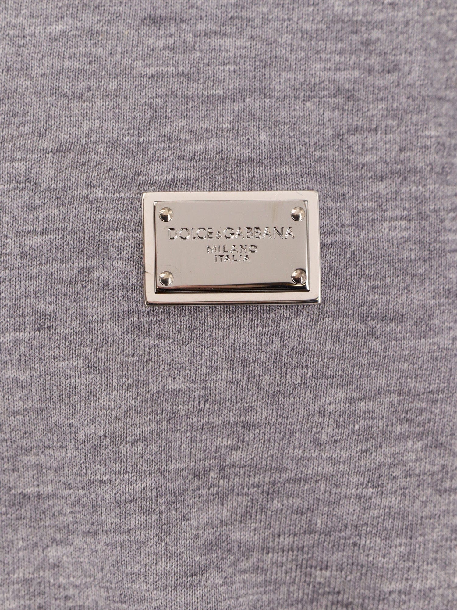 Dolce & Gabbana Cotton t - shirt with metal logo detail