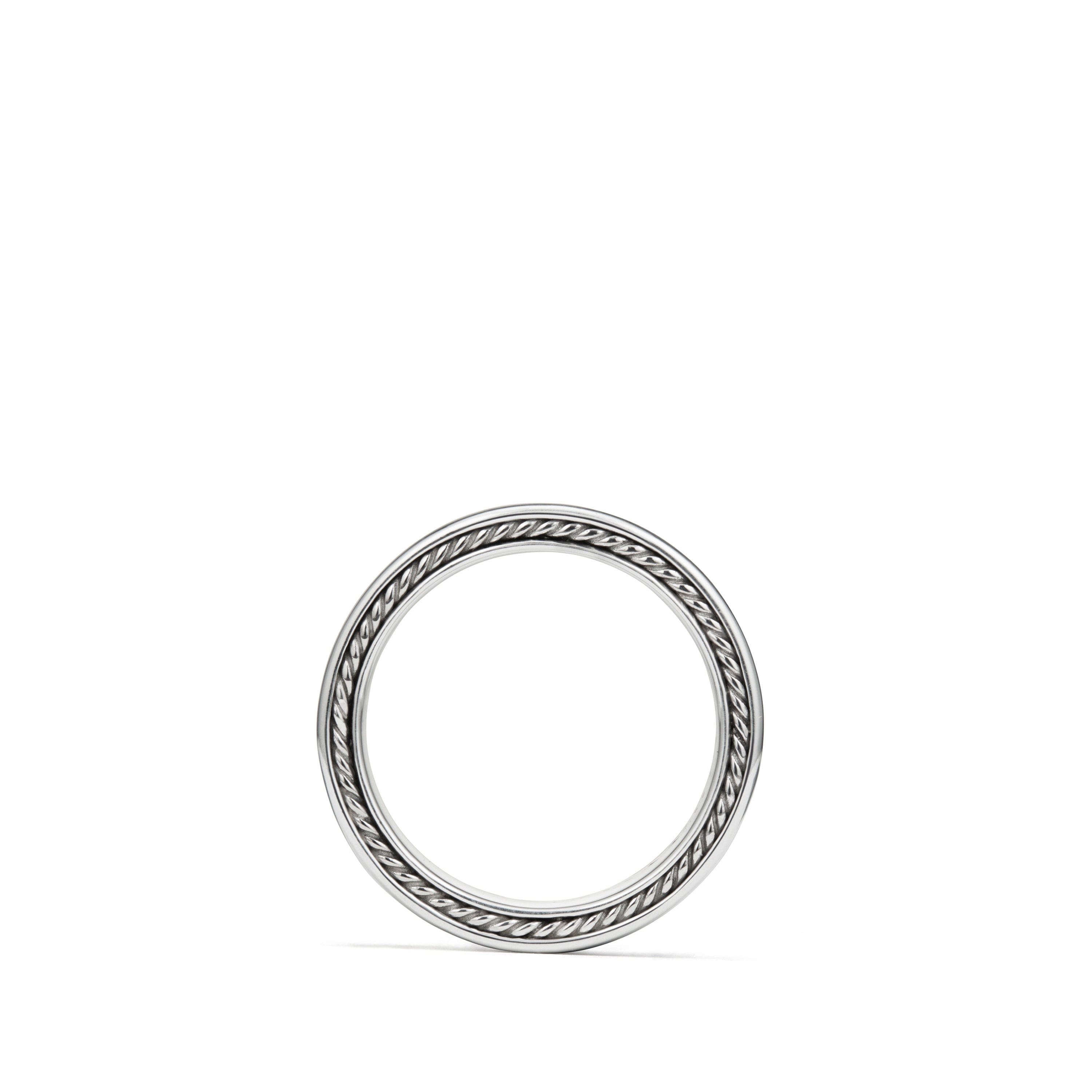 David Yurman Streamline Three - Row Band Ring with Black Diamonds - R05463MSSABD - 883932075205