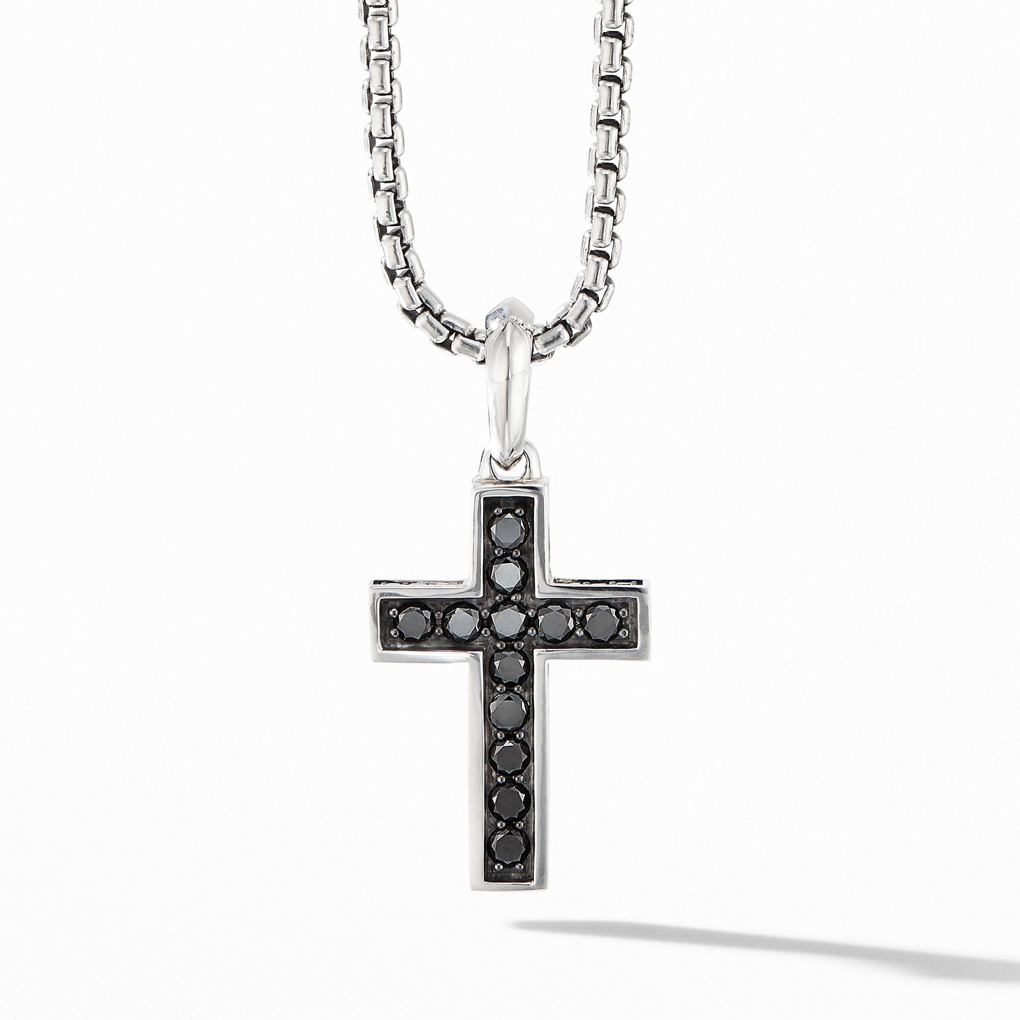 David Yurman Cross Pendant with Pave Black Diamonds - D25449MSSABD