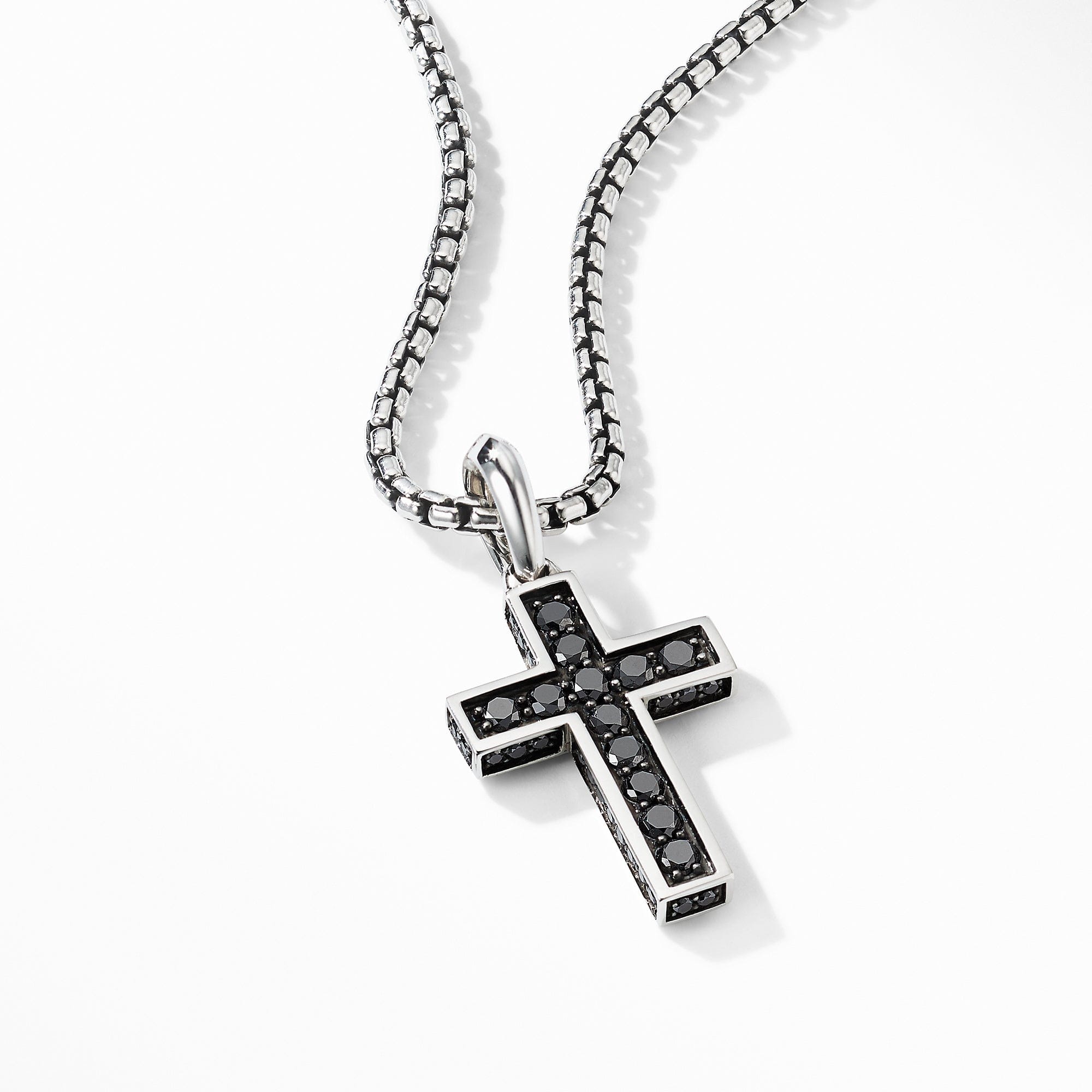 David Yurman Cross Pendant with Pave Black Diamonds - D25449MSSABD