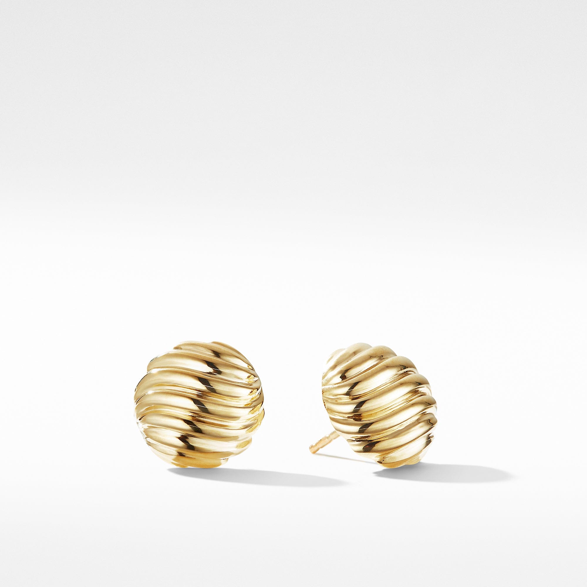 David Yurman Sculpted Cable Earrings in Gold